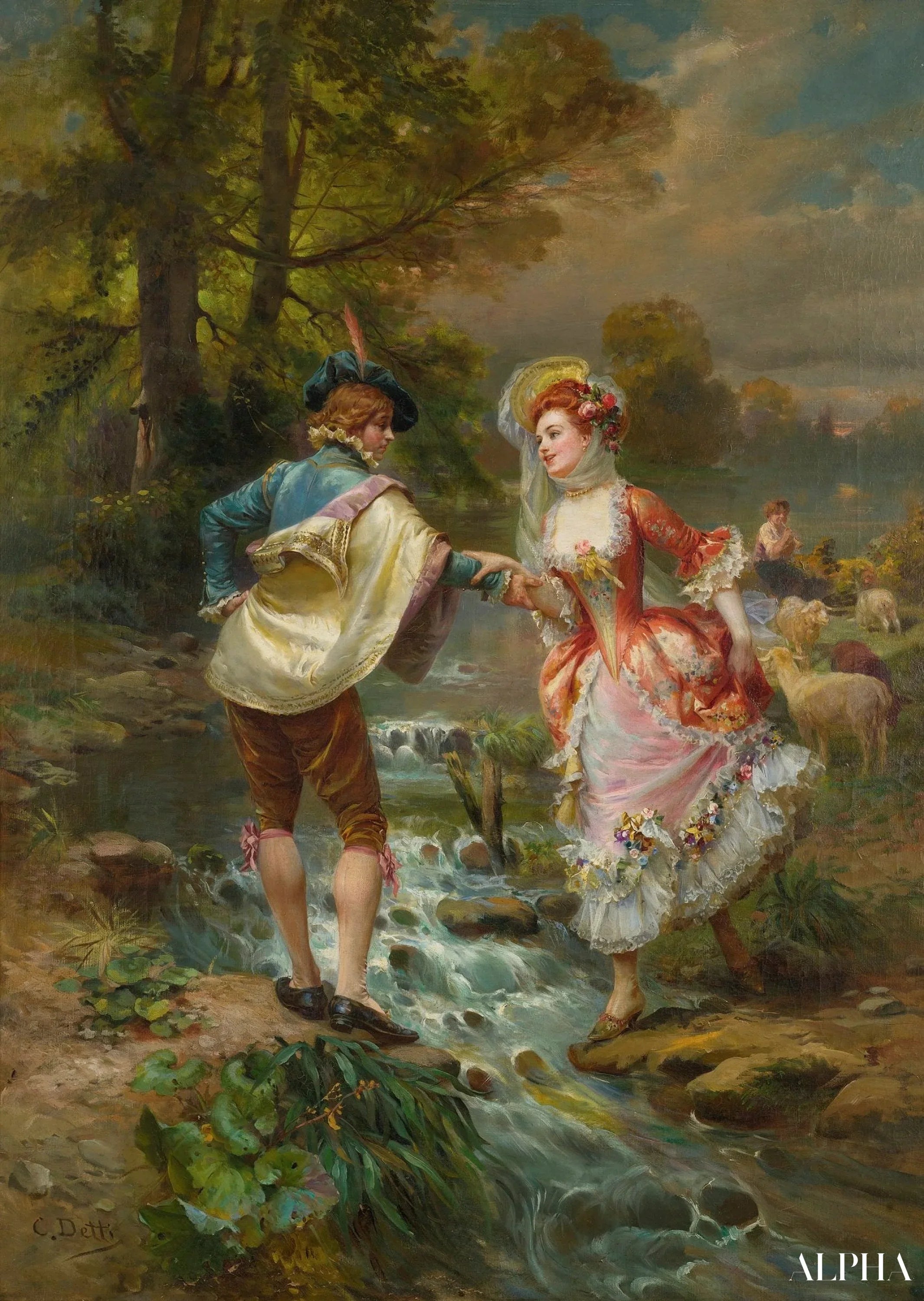 50 Famous Paintings by Cesare-Auguste Detti