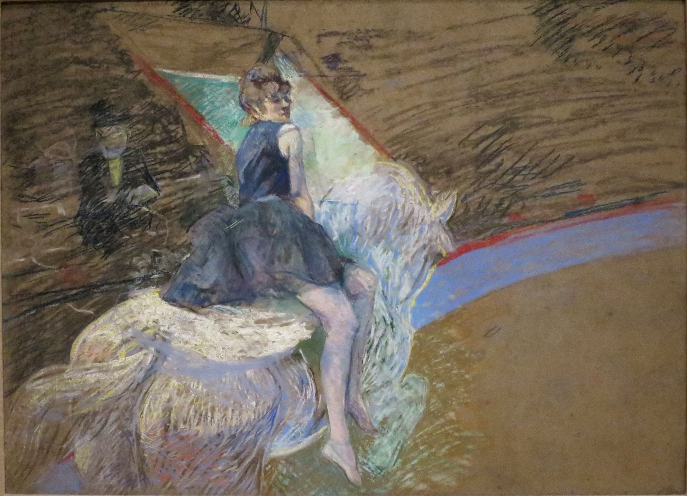 Reproduction du tableau « Cavalière au cirque Fernando - Henri de Toulouse-Lautrec » par Alpha Reproduction en peinture à l’huile