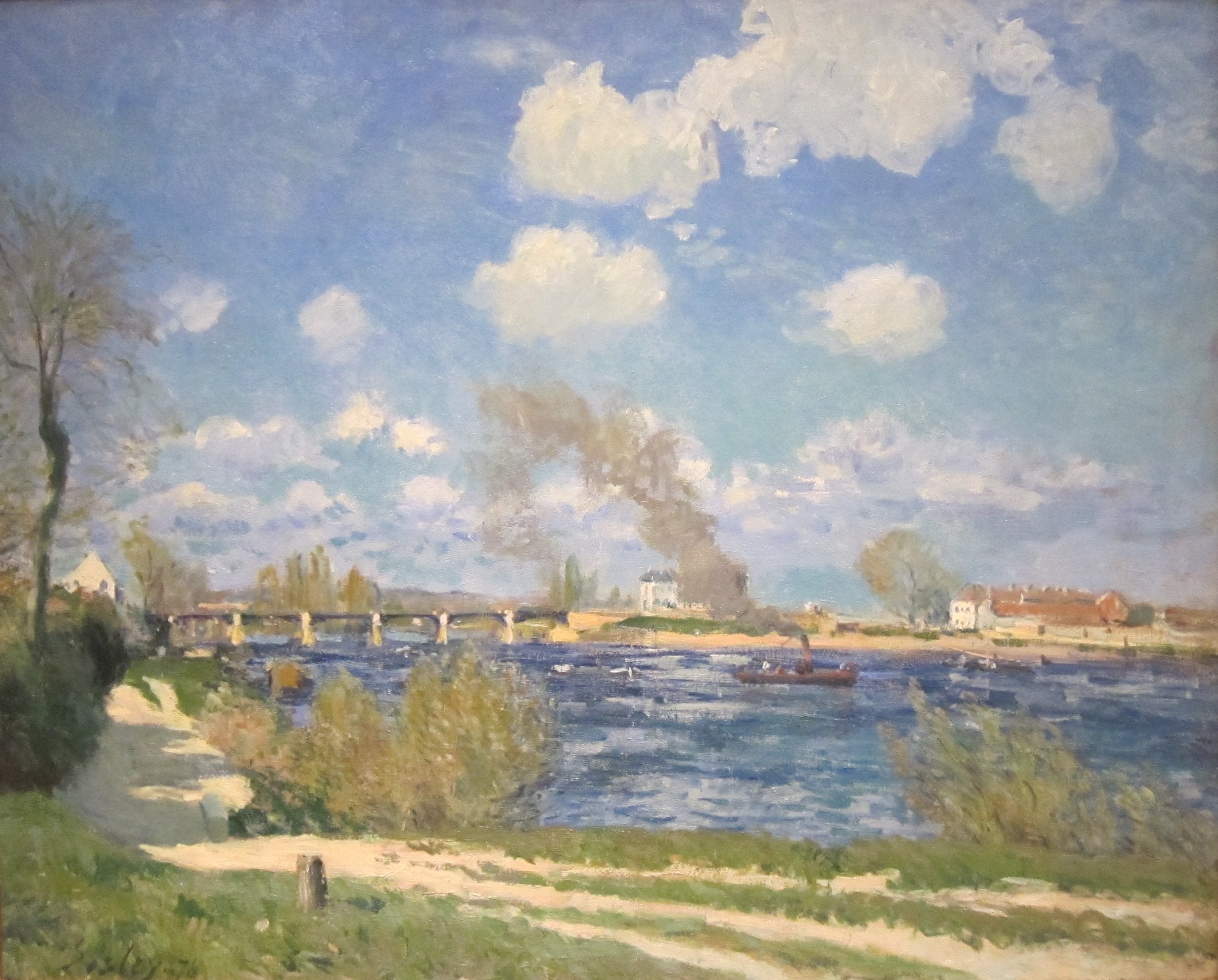 Reproduction du tableau « Bougival - Alfred Sisley » par Alpha Reproduction en peinture à l’huile