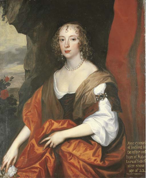 Portrait d'Anne Carr, Lady Russell - Antoine van Dyck