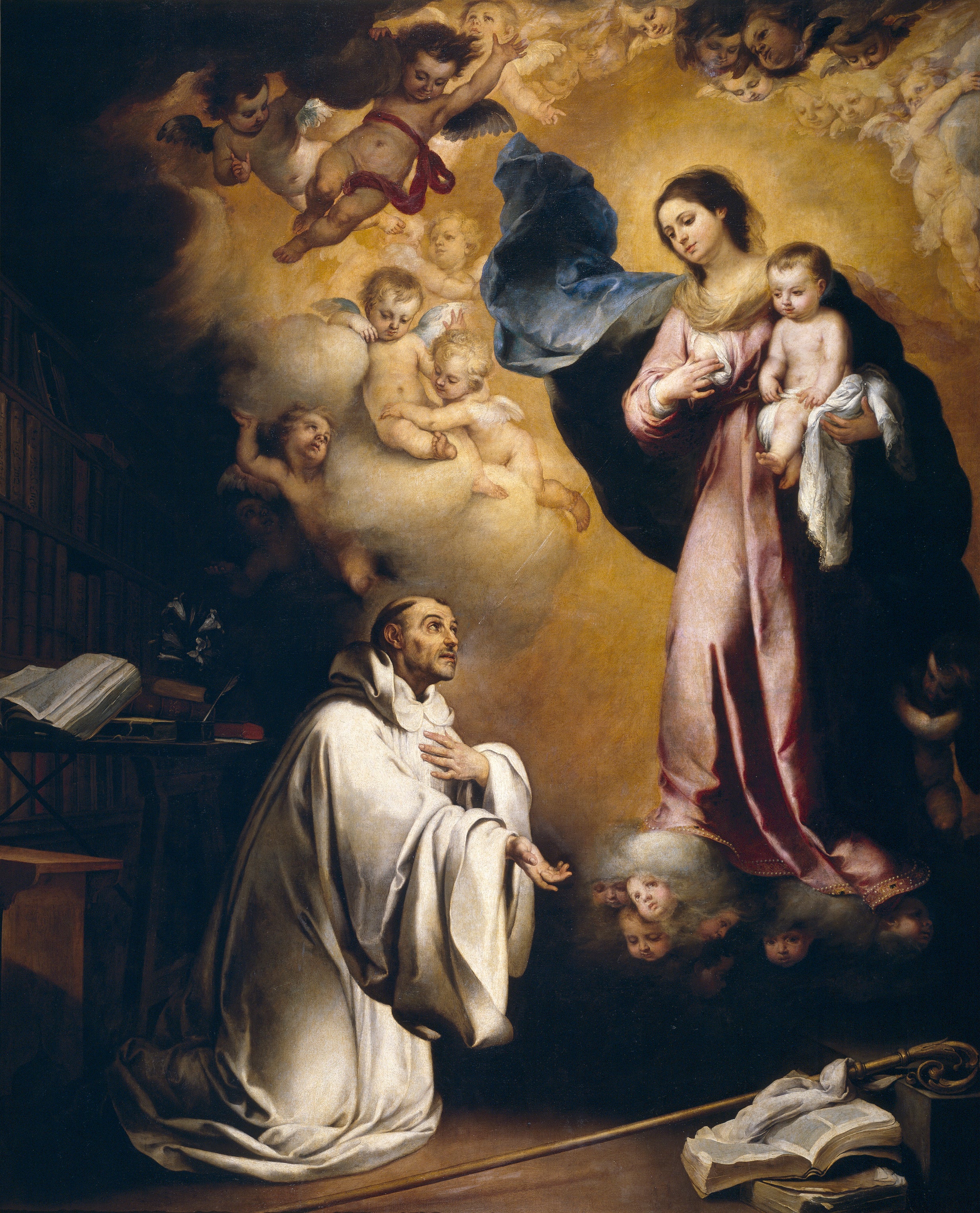 Apparition de la Vierge Marie à Saint Bernard - Bartolomé Esteban Murillo