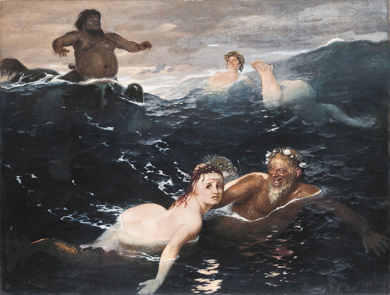 Dans le jeu des Vagues - Arnold Böcklin