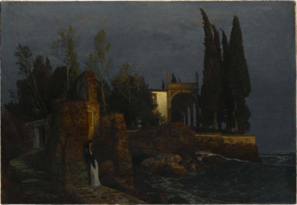Villa au bord de la mer - Arnold Böcklin