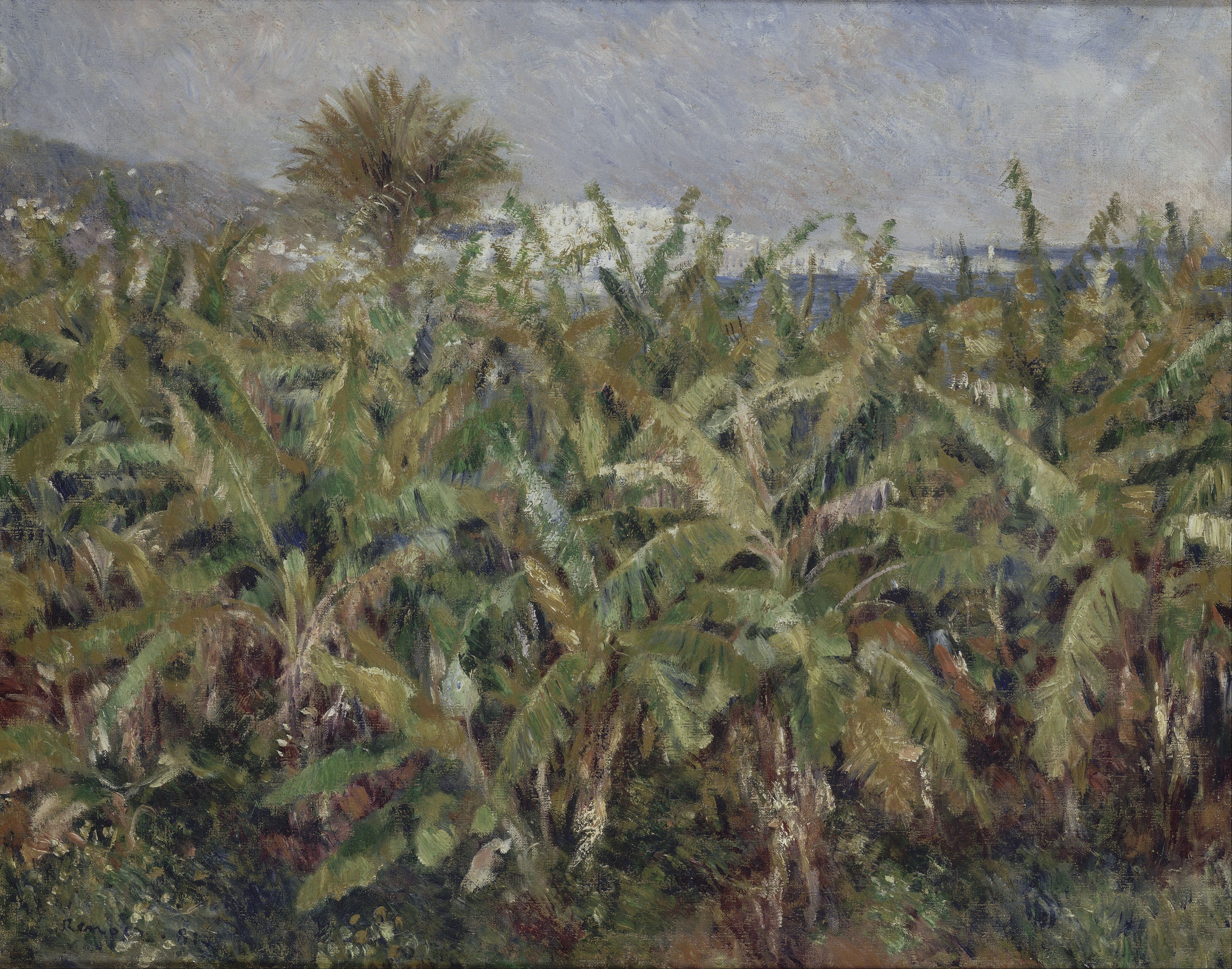 Reproduction du tableau « champ de bananes - Pierre-Auguste Renoir » par Alpha Reproduction en peinture à l’huile