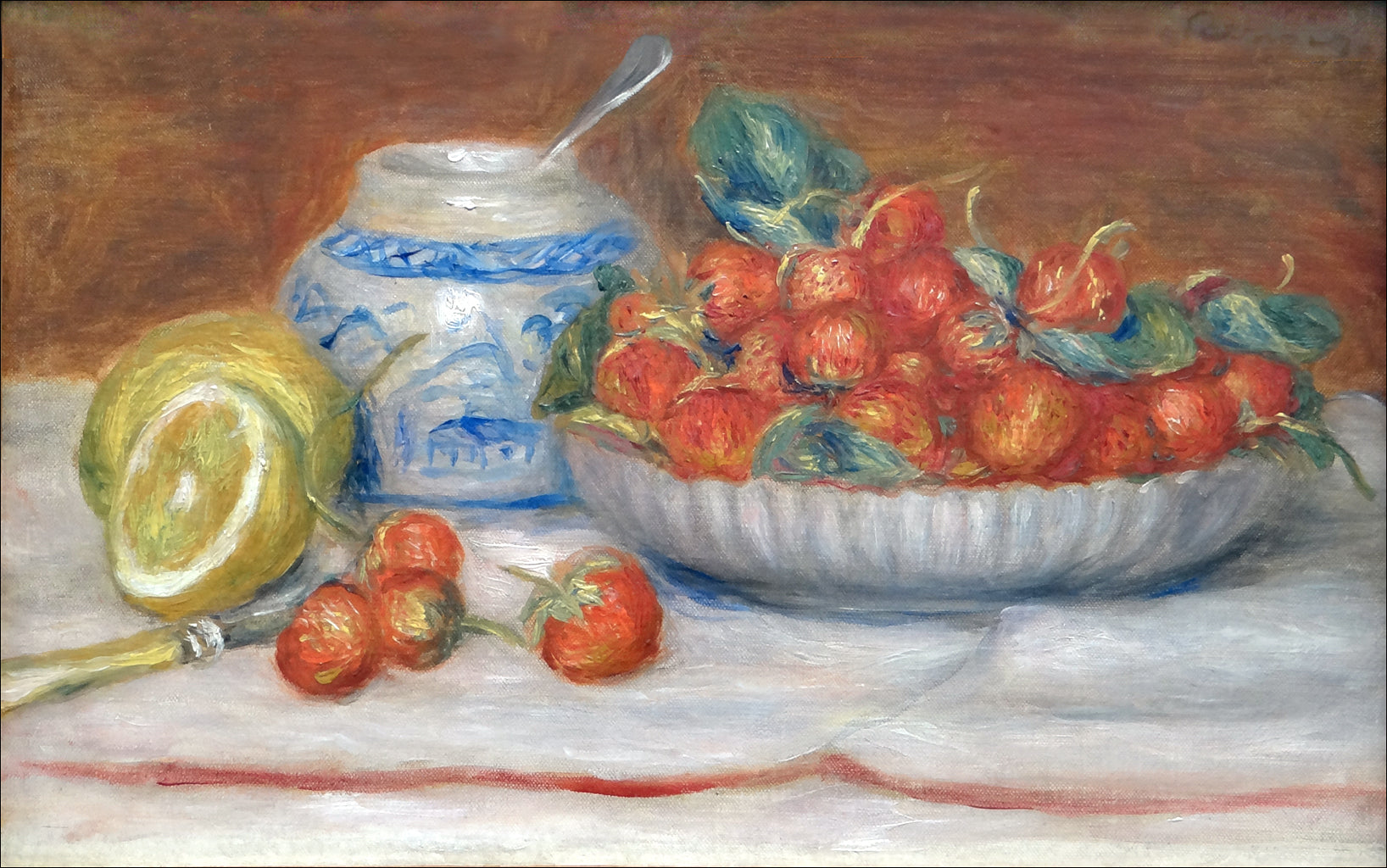 Reproduction du tableau « Fraises - Pierre-Auguste Renoir » par Alpha Reproduction en peinture à l’huile