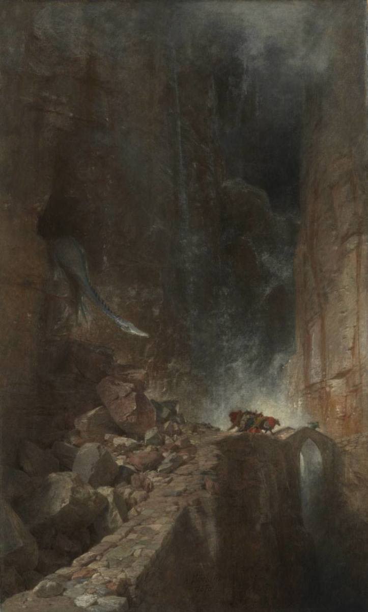 Dragon dans une gorge rocheuse - Arnold Böcklin