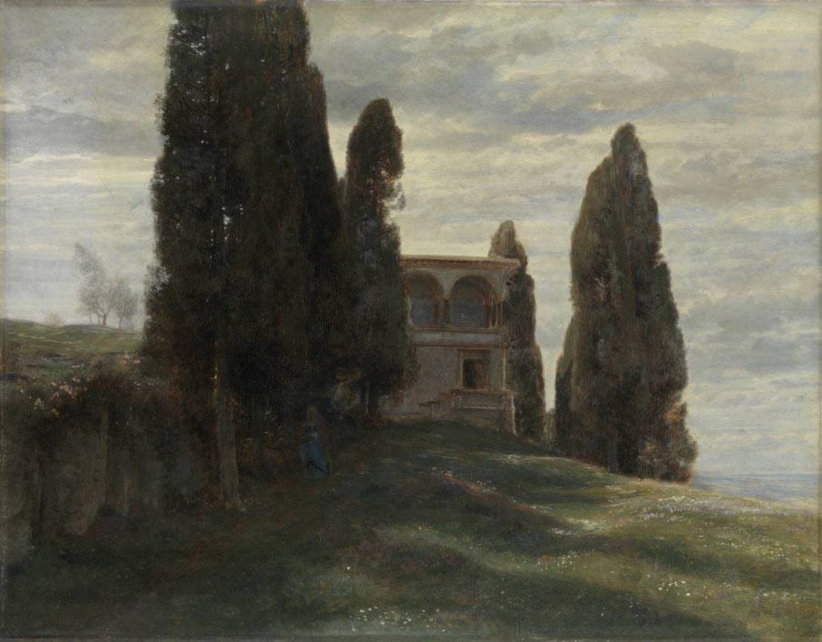 Villa italienne au printemps - Arnold Böcklin