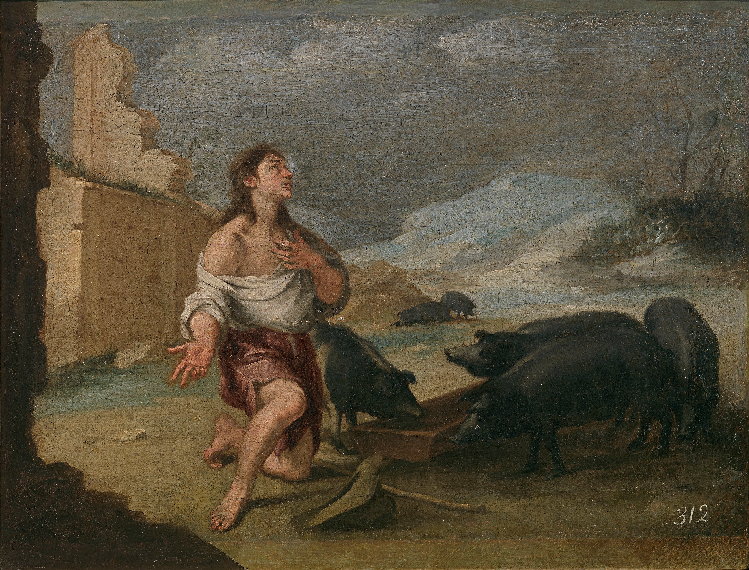 Le fils prodigue parmi les cochons - Bartolomé Esteban Murillo