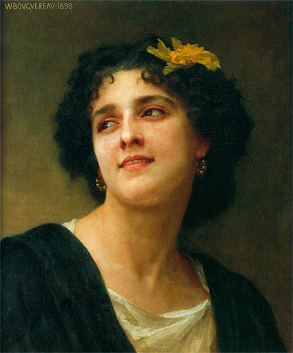 Reproduction du tableau ยซ Portrait d'une brune. - Bouguereau ยป par Alpha Reproduction en peinture ร lโhuile
