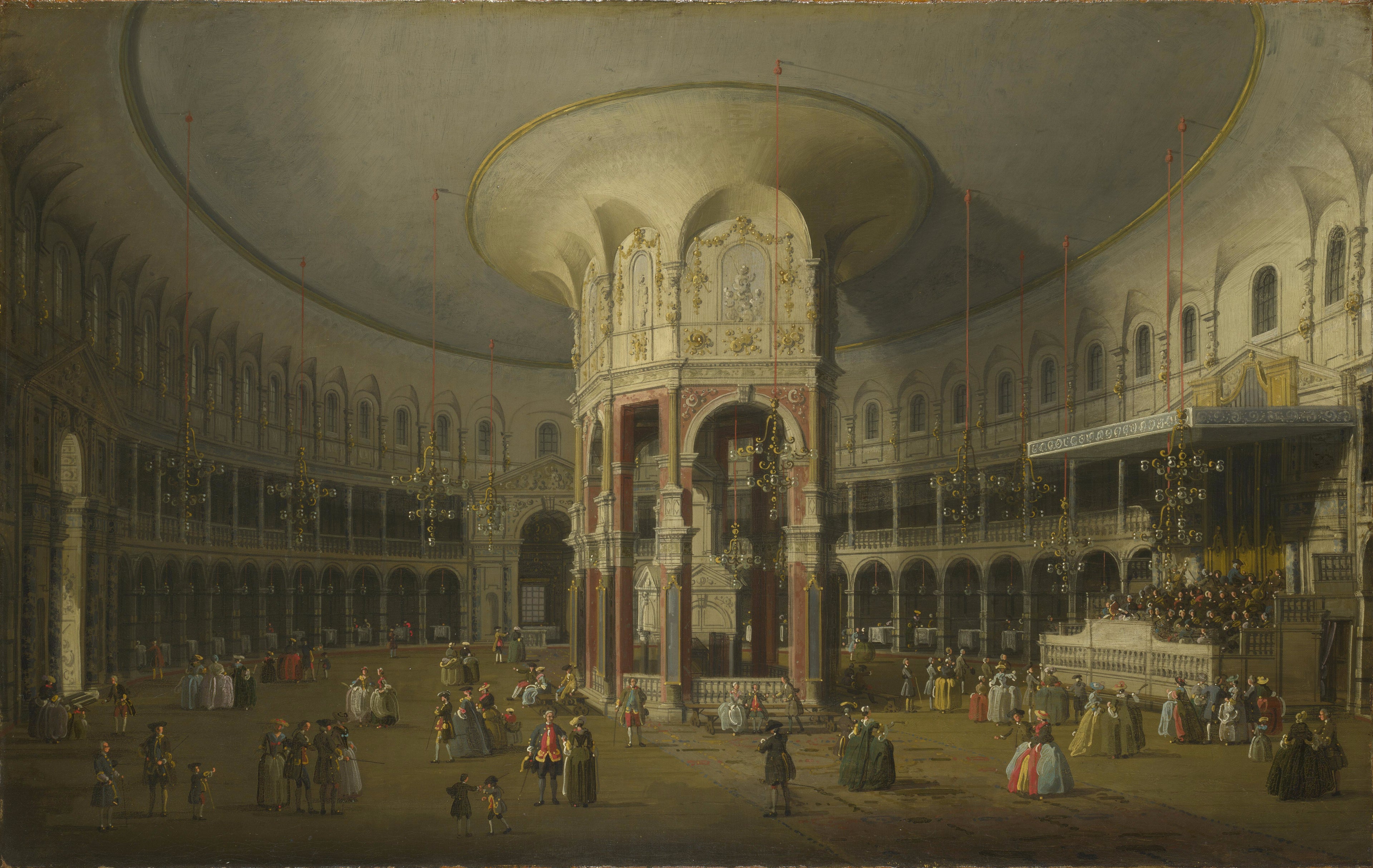 Londres : L'intérieur de La Rotonde de Ranelagh - Canaletto