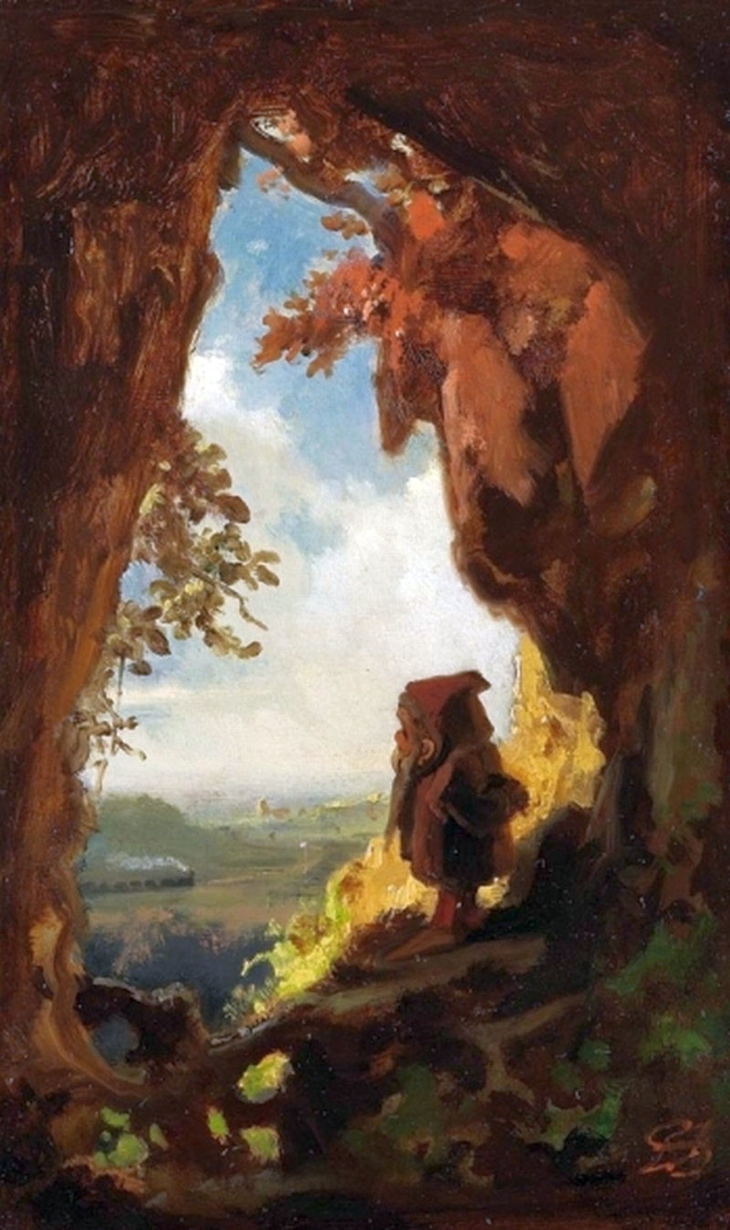 Gnome Watching a Train - Carl Spitzweg