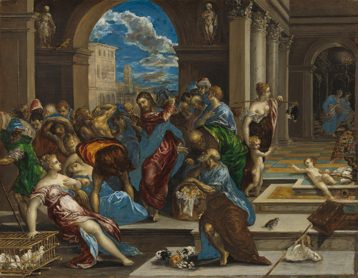 L'Expulsion des marchands du temple - El Greco
