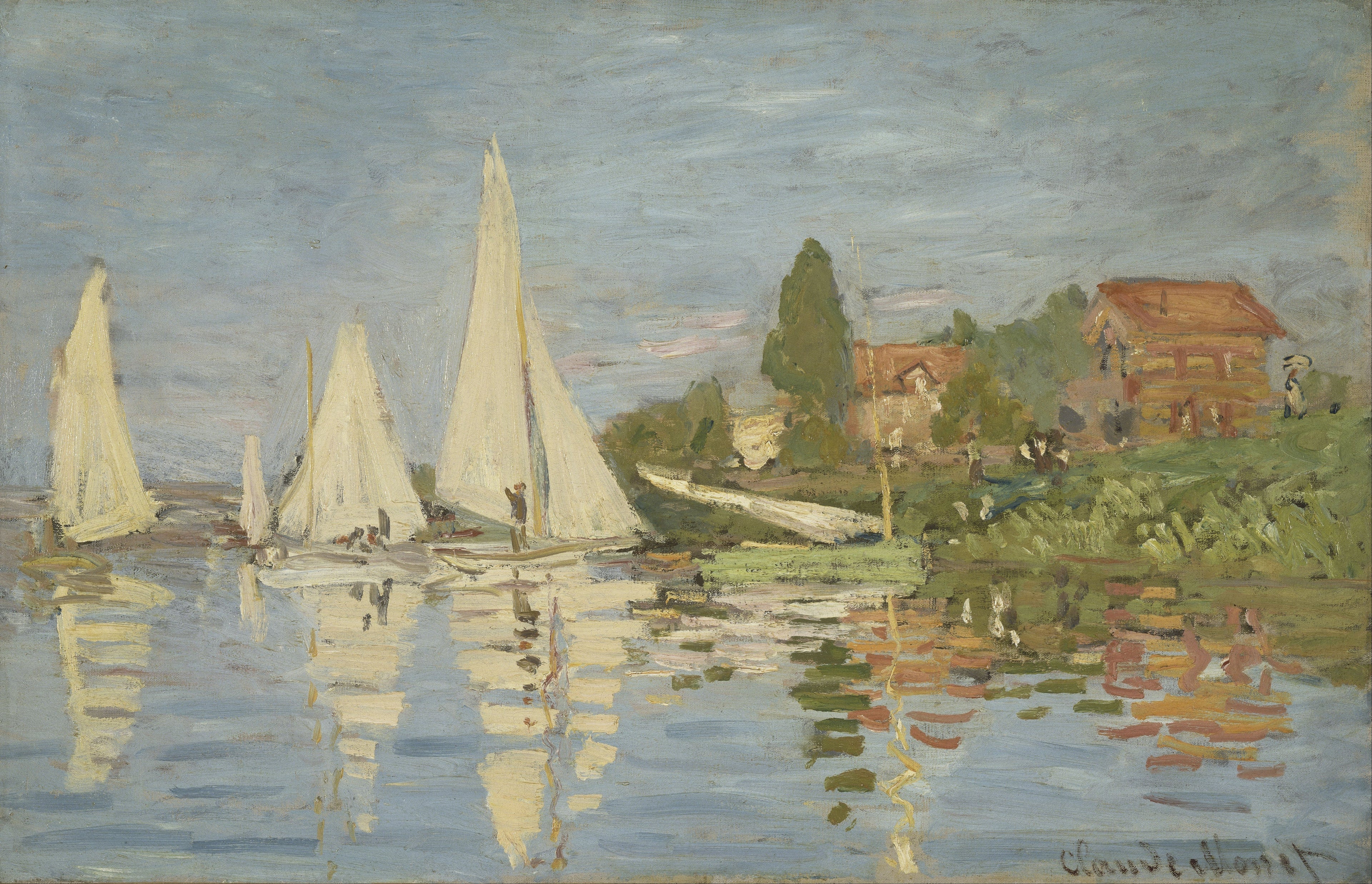 Reproduction du tableau ยซ Rรฉgates ร Argenteuil - Claude Monet ยป par Alpha Reproduction en peinture ร lโhuile