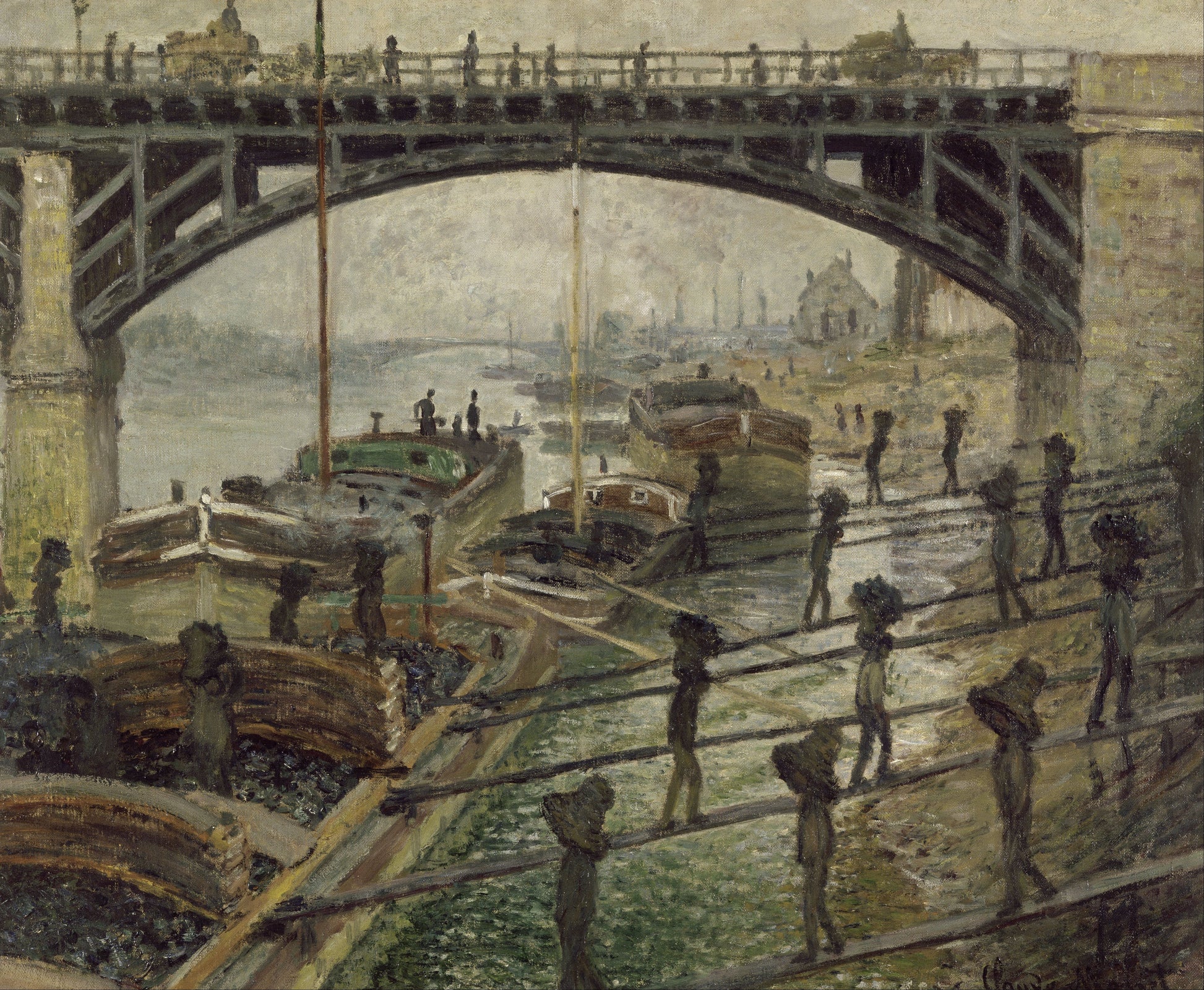 Reproduction du tableau « Les Déchargeurs de charbon - Claude Monet » par Alpha Reproduction en peinture à l’huile