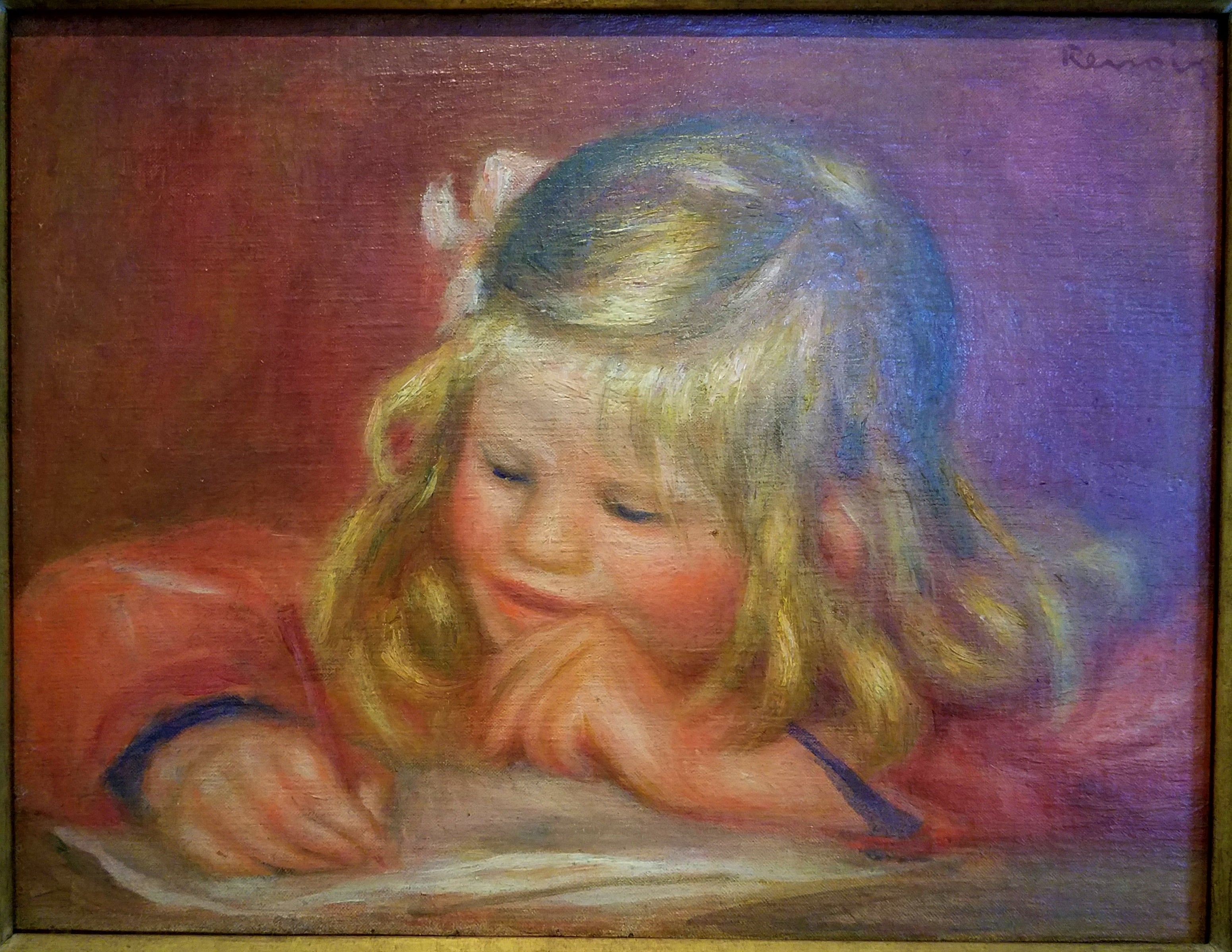 Reproduction du tableau ยซ Coco - Pierre-Auguste Renoir ยป par Alpha Reproduction en peinture ร lโhuile