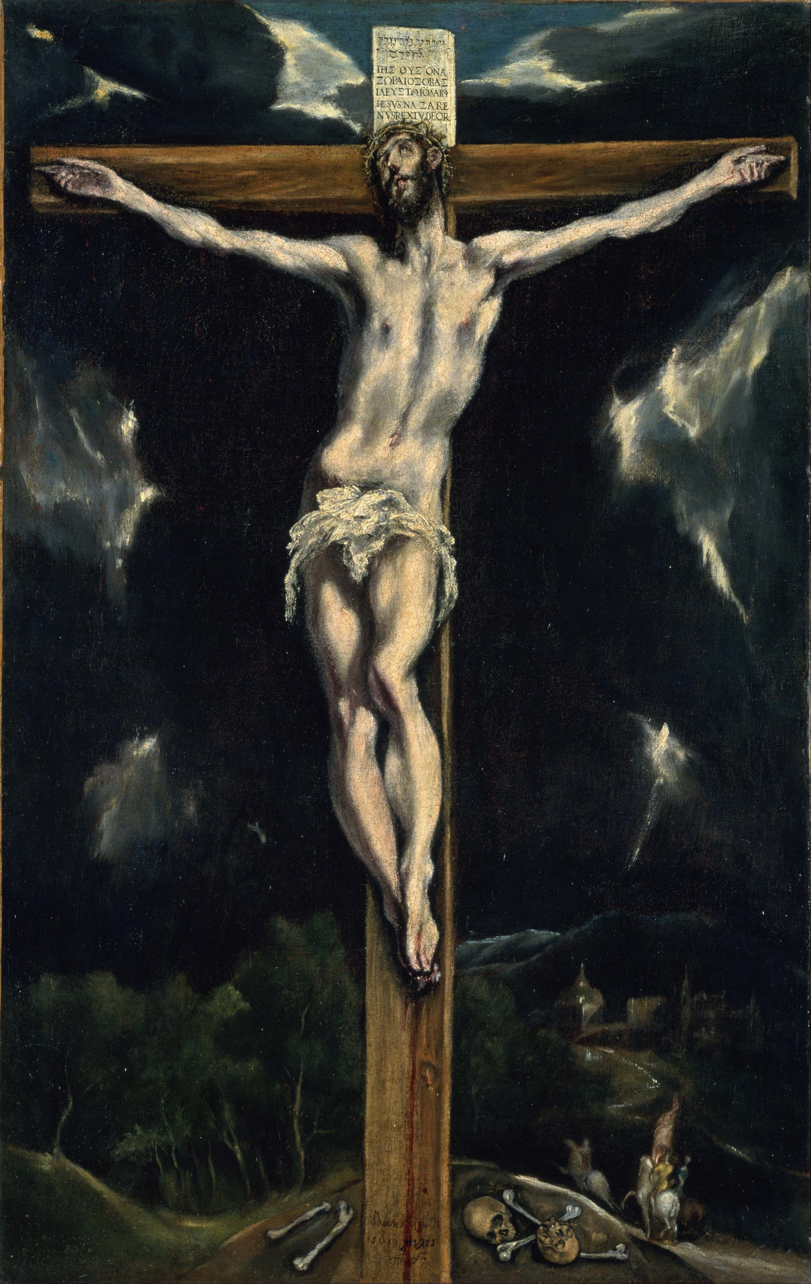 Le Christ en croix. - El Greco
