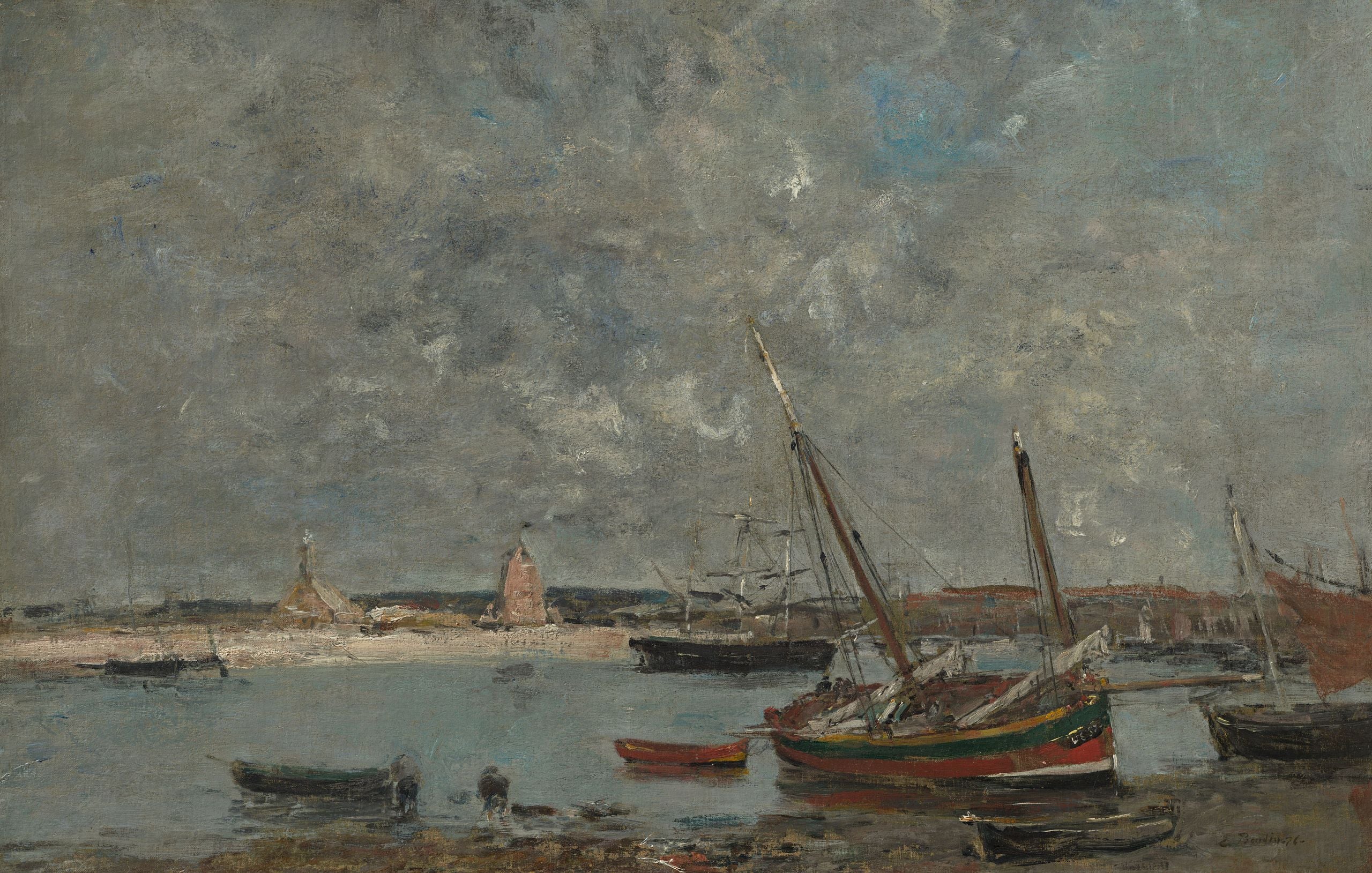 Reproduction du tableau « Camaret : Le Port - Eugène Boudin » par Alpha Reproduction en peinture à l’huile