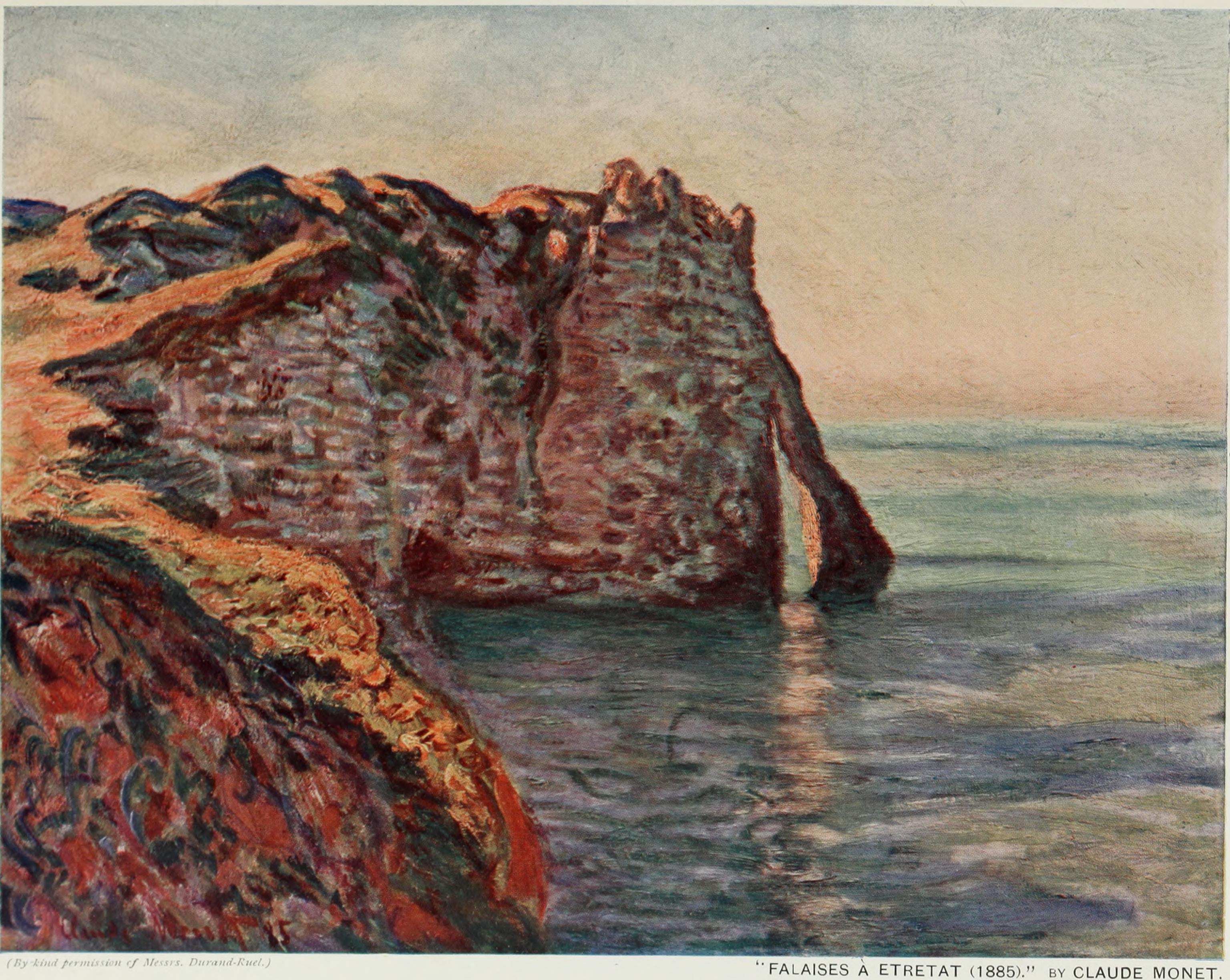 Reproduction du tableau « Le Cliff et la Porte d'Aval - Claude Monet » par Alpha Reproduction en peinture à l’huile