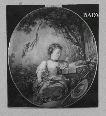 enfant au puits dans un jardin - François Boucher