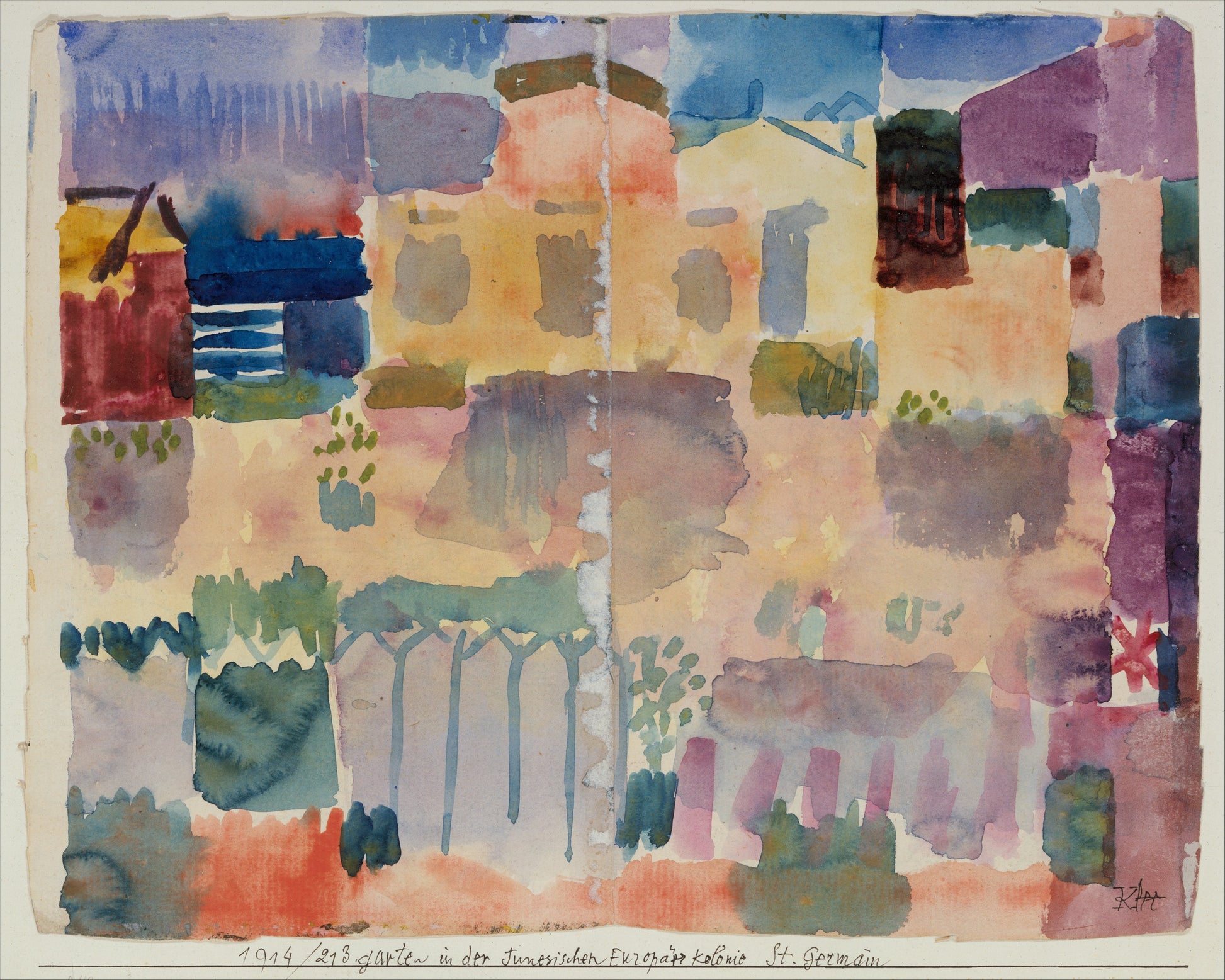 Garden in Saint-Germain, the European district near Tunis - Paul Klee