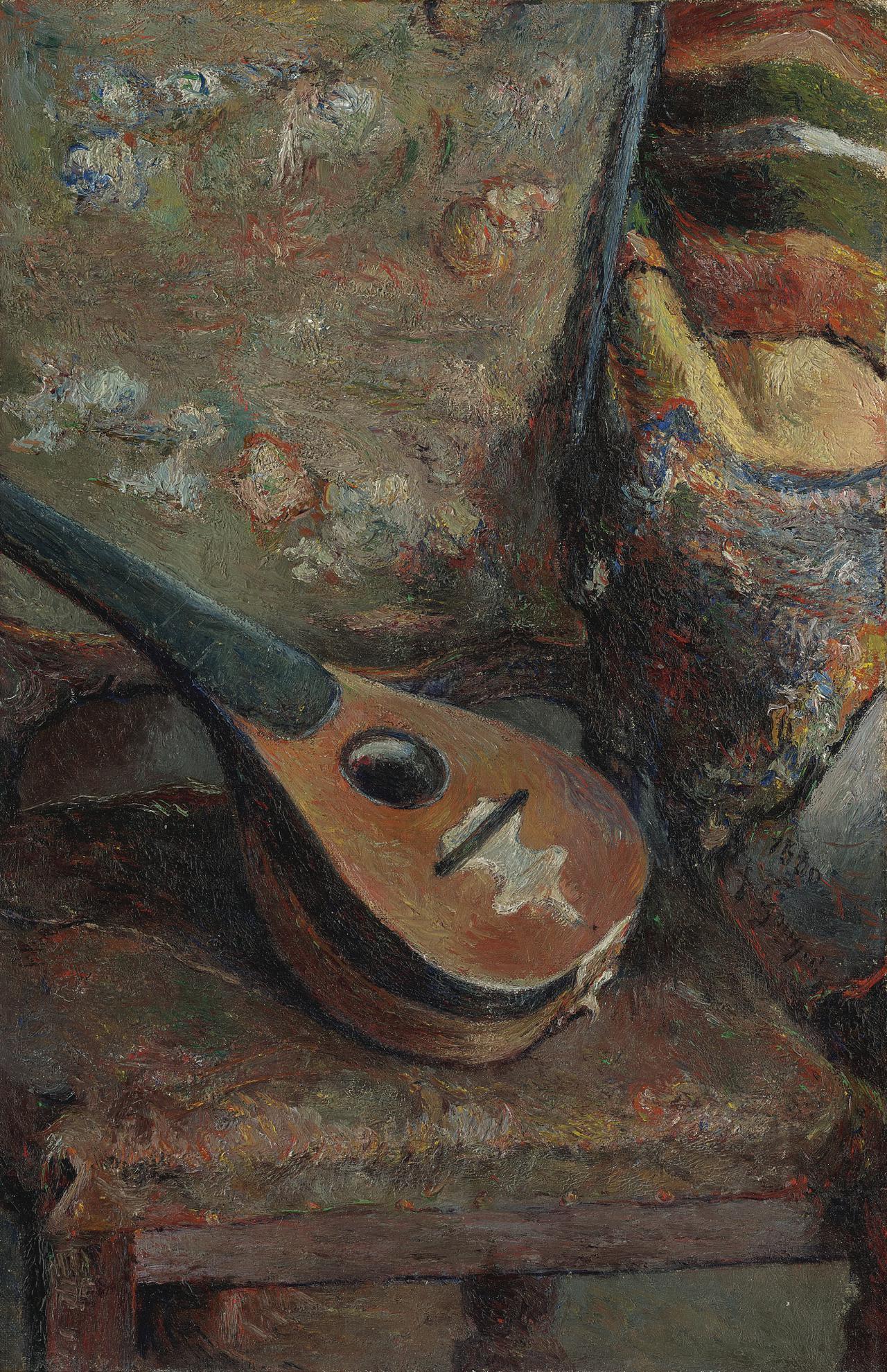 Mandolin on a Chair - Paul Gauguin