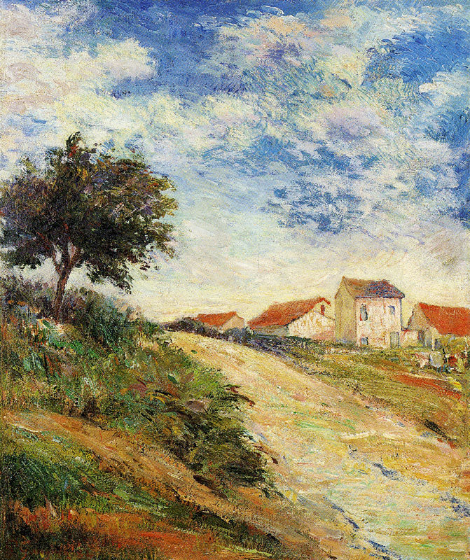 Reproduction du tableau ยซ La Route montante - Paul Gauguin ยป par Alpha Reproduction en peinture ร lโhuile