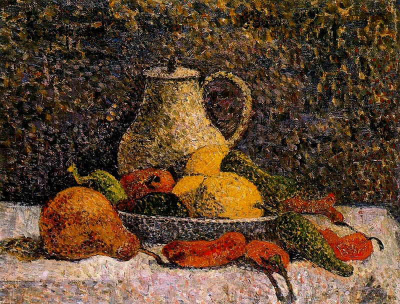 Reproduction du tableau ยซ Nature morte Ripipoint - Paul Gauguin ยป par Alpha Reproduction en peinture ร lโhuile