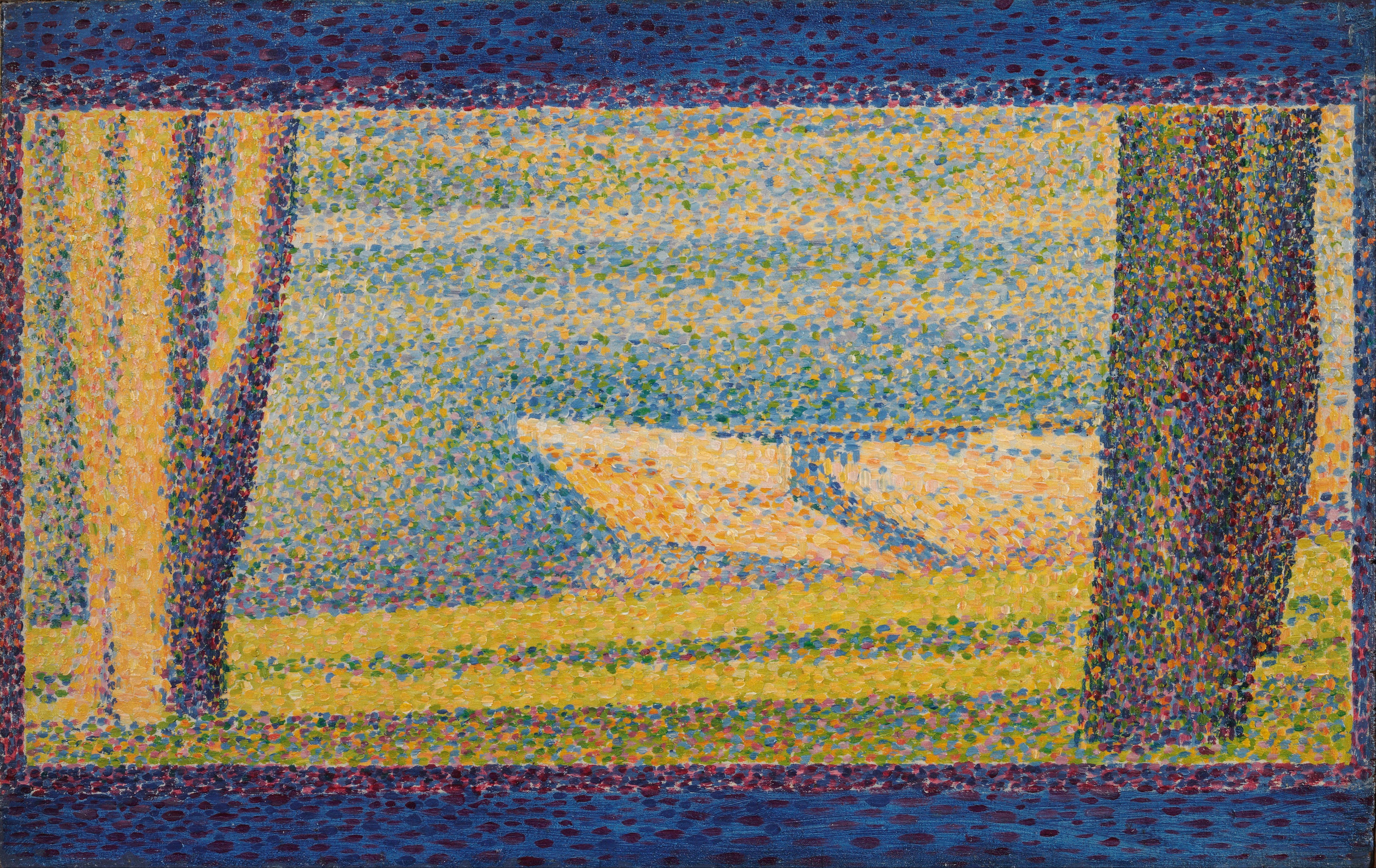 Reproduction du tableau ÂĢ Bateaux et arbres amarrÊs - Georges Seurat Âģ par Alpha Reproduction en peinture à lâhuile