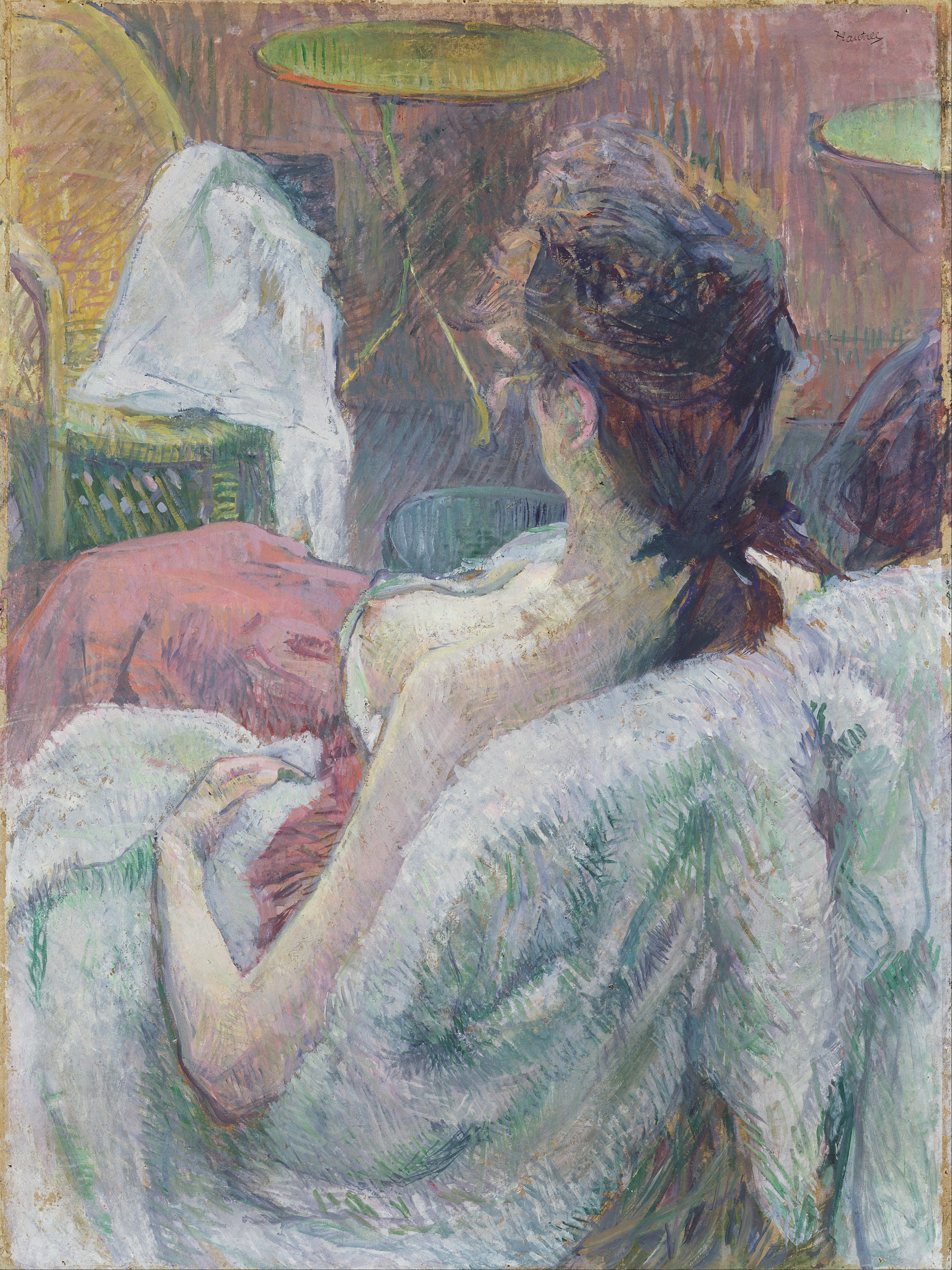 Reproduction du tableau « Le modèle au repos - Henri de Toulouse-Lautrec » par Alpha Reproduction en peinture à l’huile