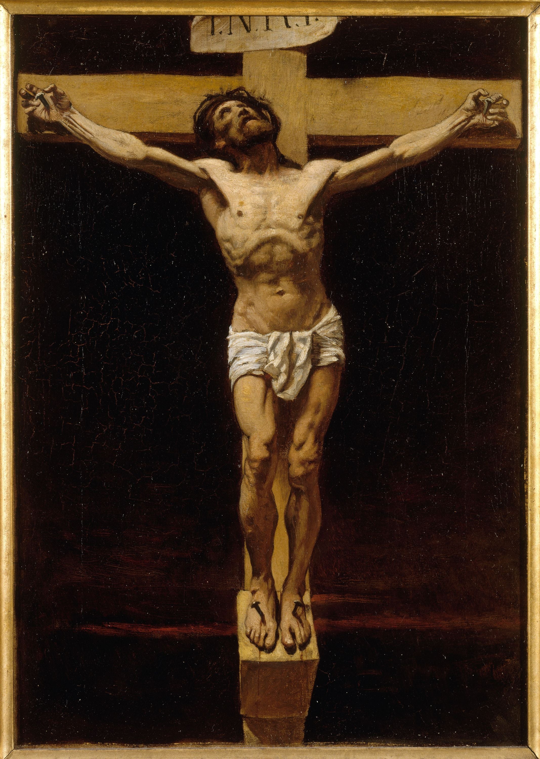 Le Christ en croix, esquisse pour la salle d'audience de la Cour des Assises du Palais de Justice de Paris - Léon Bonnat