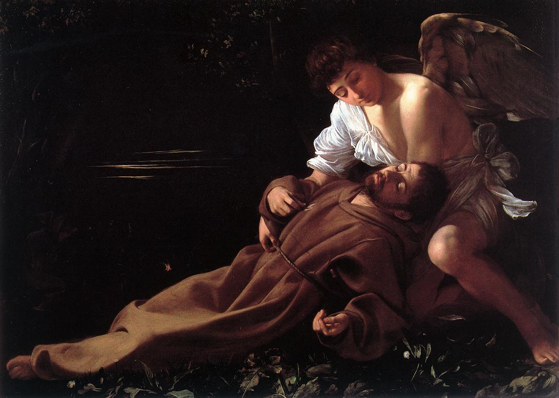 Reproduction du tableau ยซ L'Extase de saint Franรงois - Le Caravage ยป par Alpha Reproduction en peinture ร lโhuile