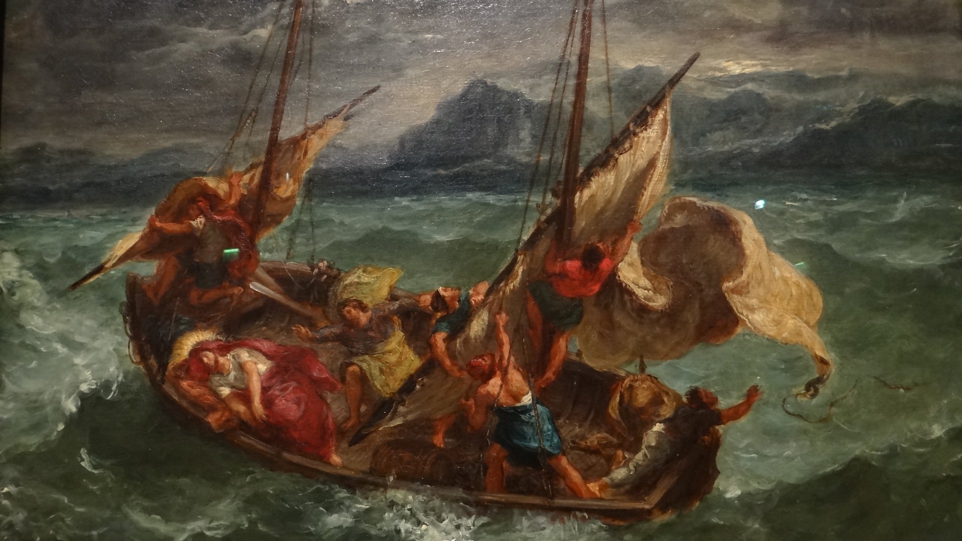 Reproduction du tableau « Le Christ sur le lac de Génésareth - Eugène Delacroix » par Alpha Reproduction en peinture à l’huile