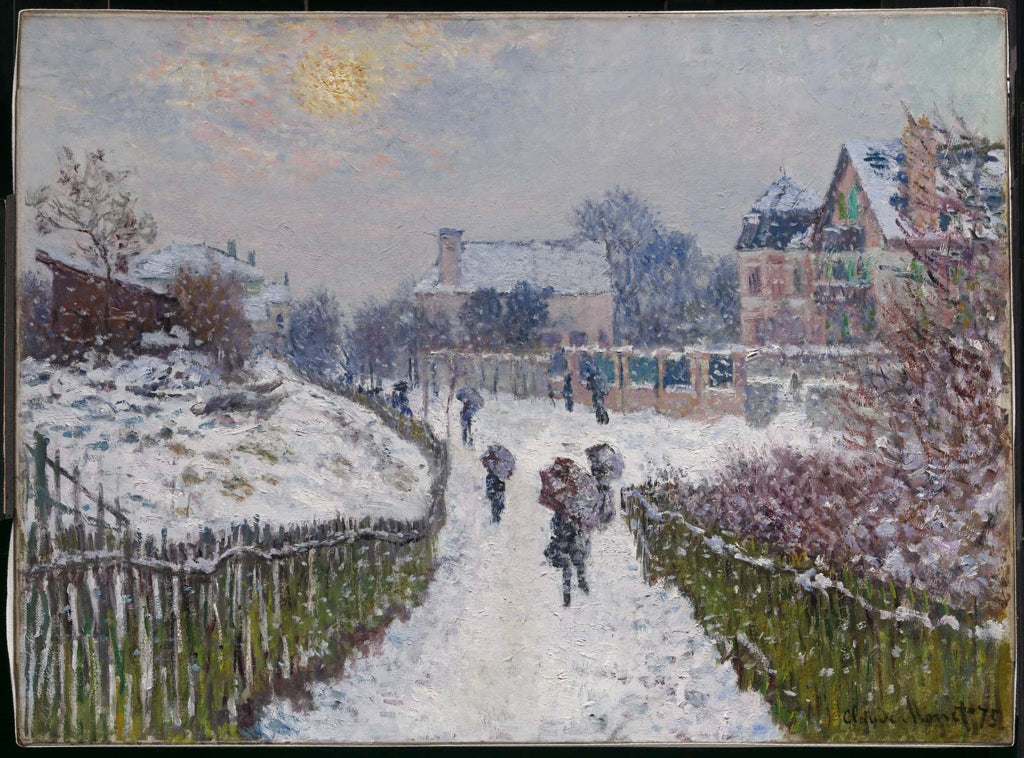 Reproduction du tableau ยซ Boulevard Saint-Denis, Argenteuil, en hiver - Claude Monet ยป par Alpha Reproduction en peinture ร lโhuile