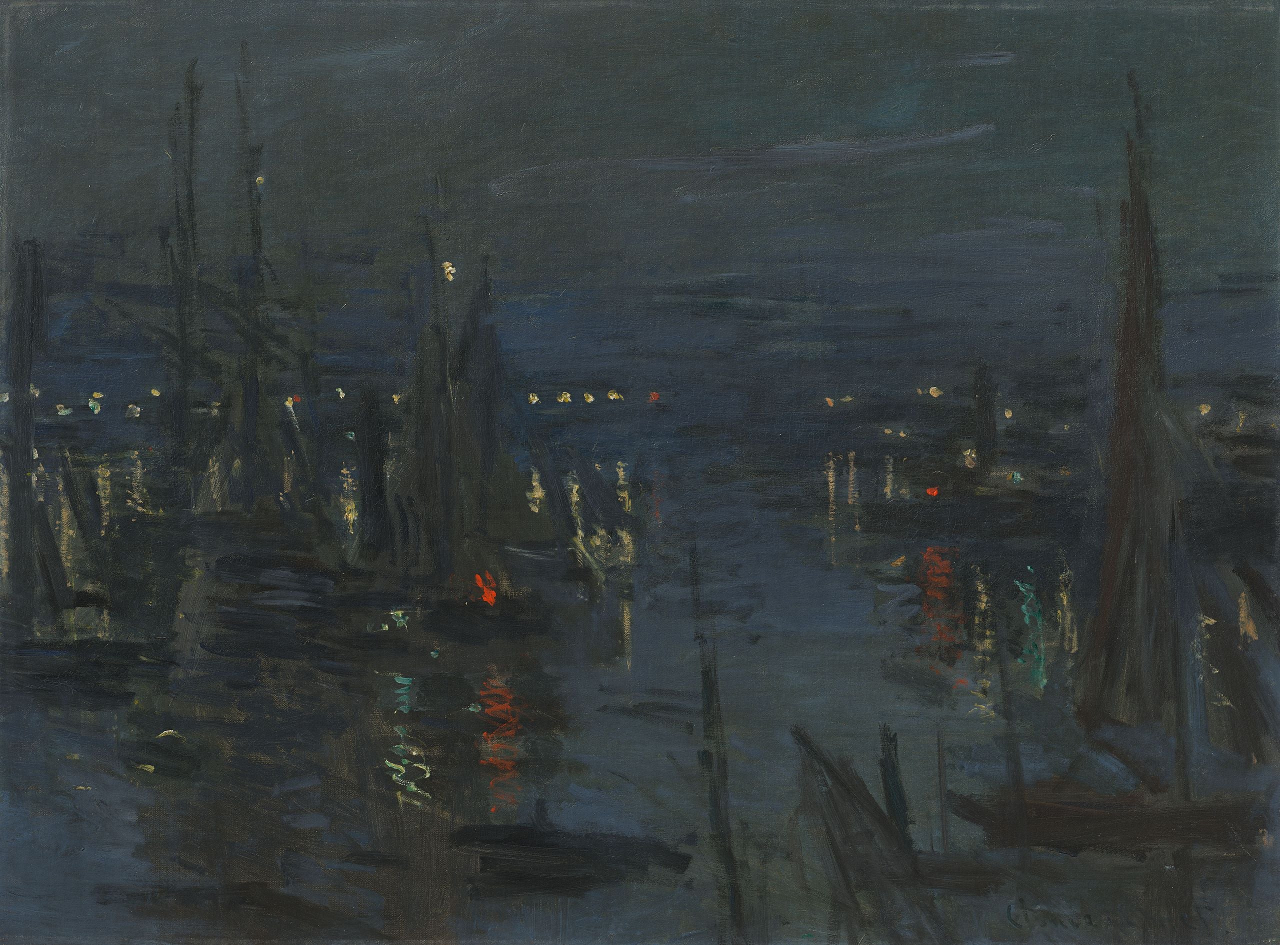 Reproduction du tableau « Le port du Havre, effet de nuit - Claude Monet » par Alpha Reproduction en peinture à l’huile