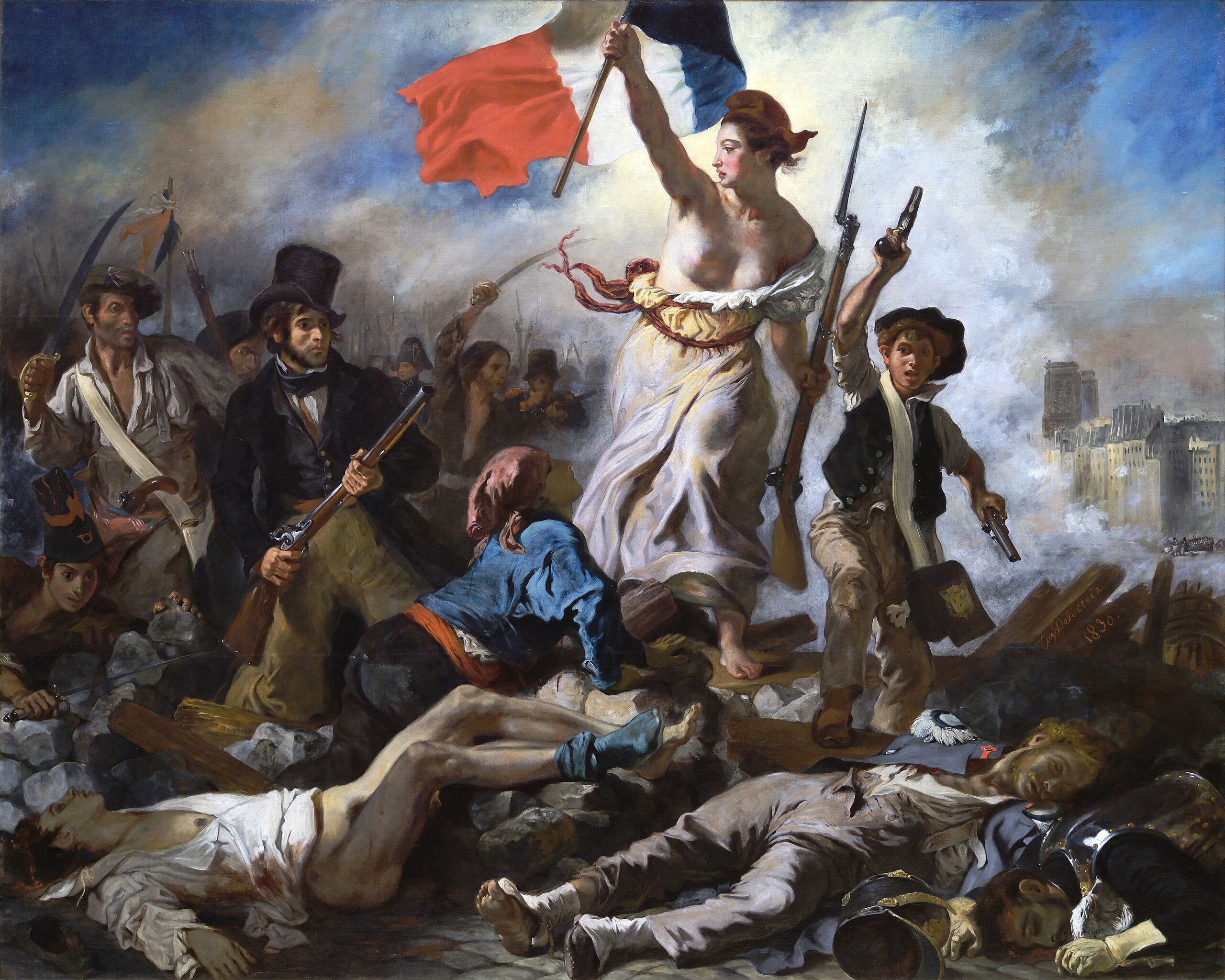 Reproduction du tableau « La Liberté guidant le peuple - Eugène Delacroix » par Alpha Reproduction en peinture à l’huile