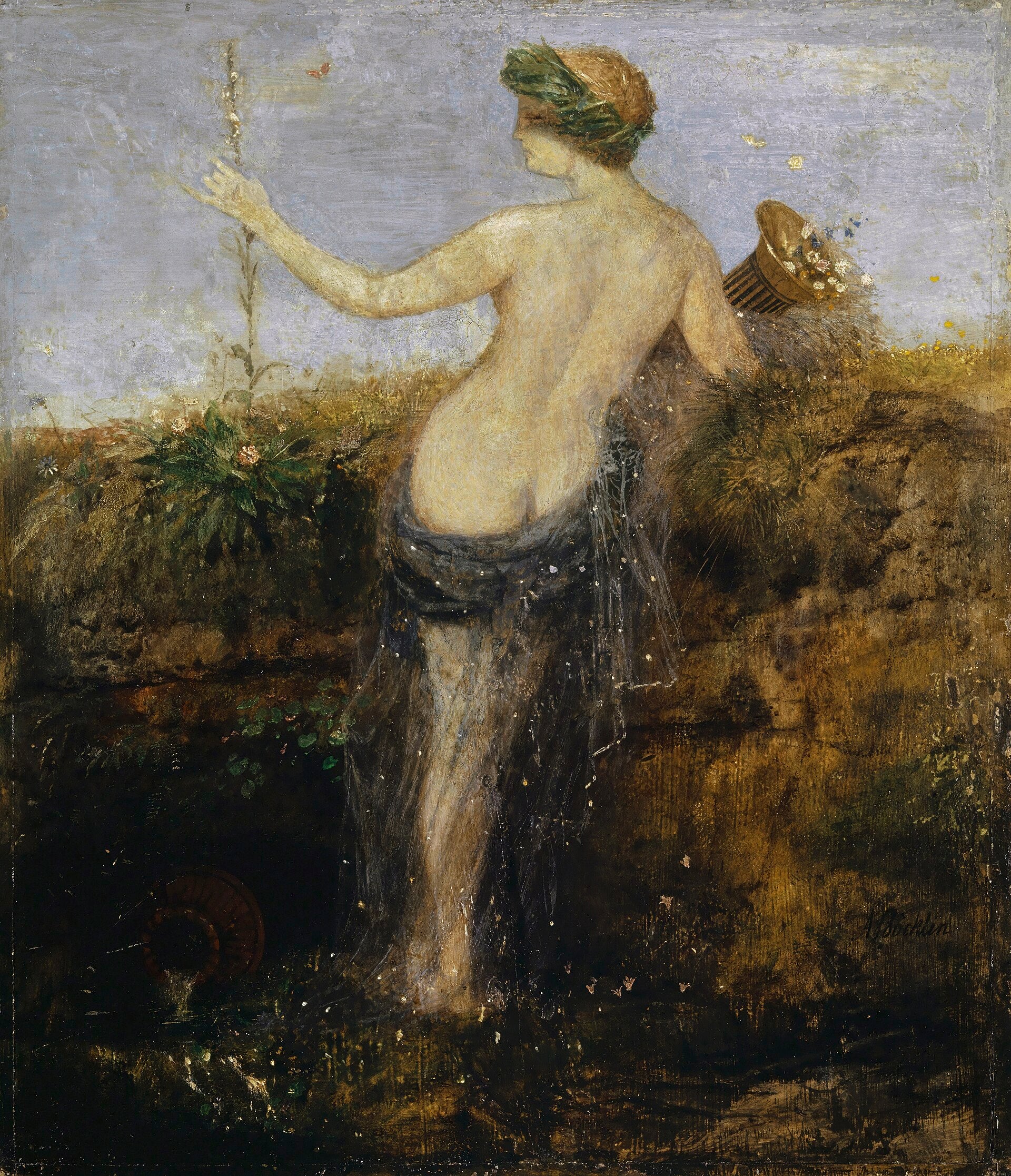Nymphe à la corne d'abondance - Arnold Böcklin