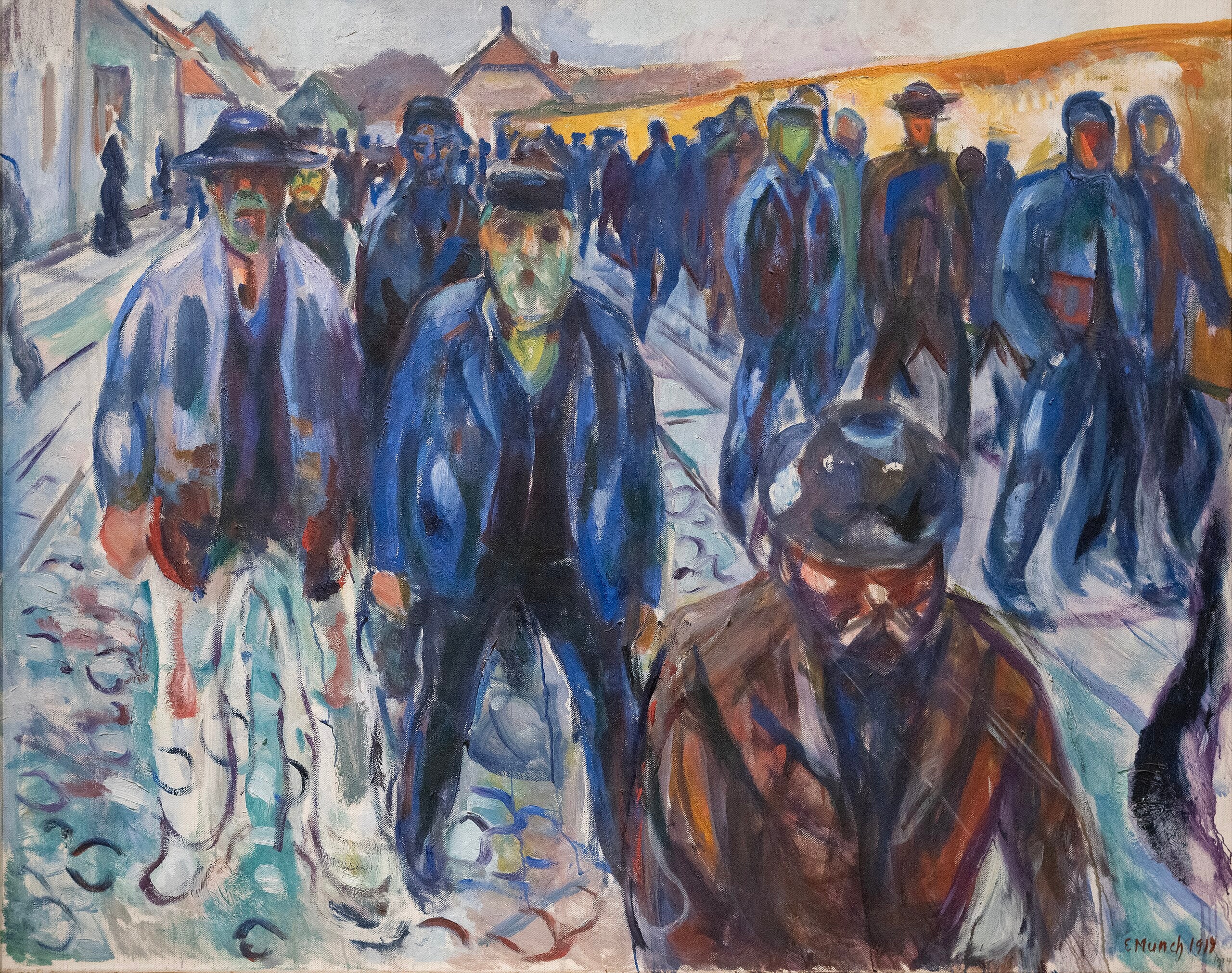 Workers on the Way Home - Edvard Munch