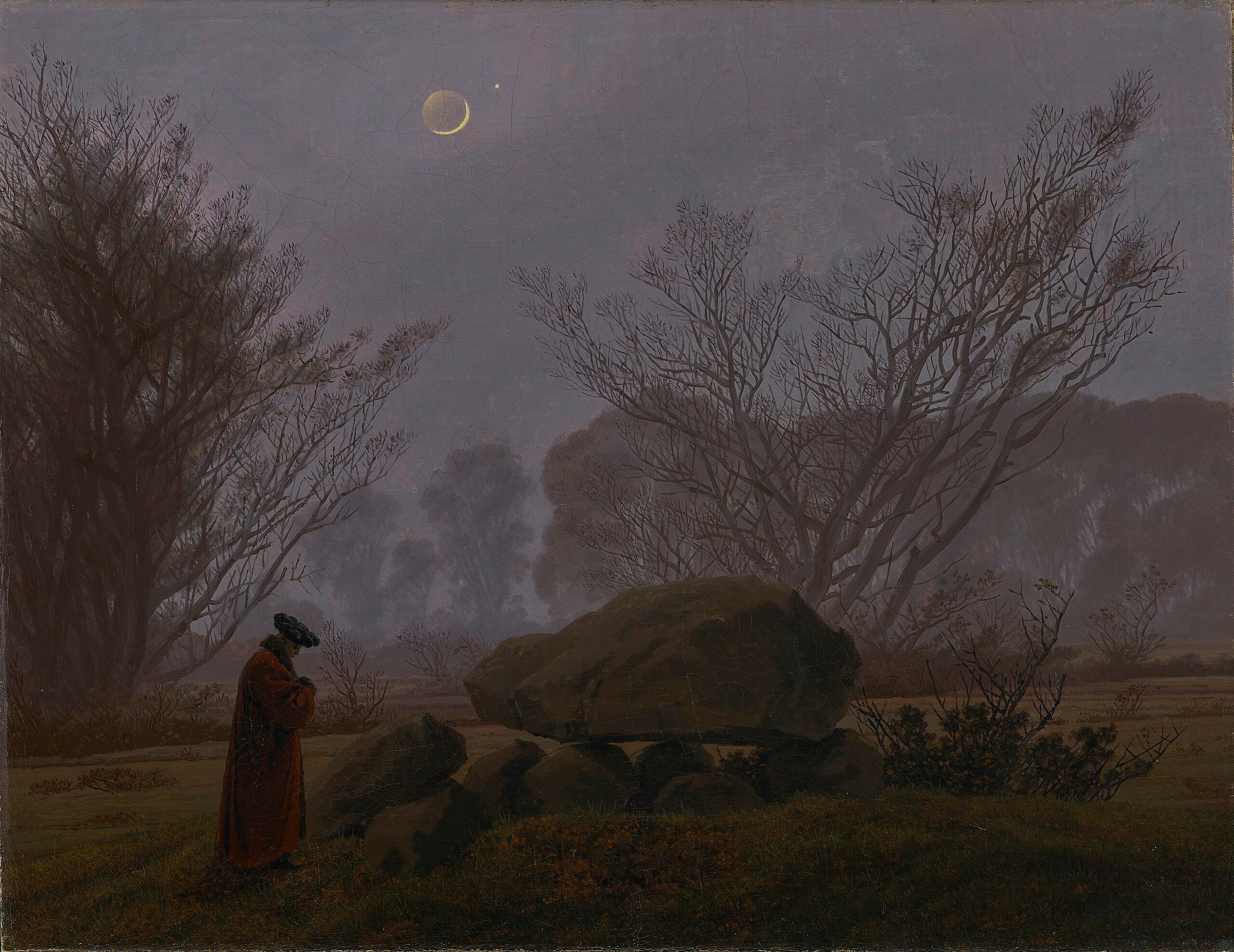 Stroll at Dusk - Caspar David Friedrich
