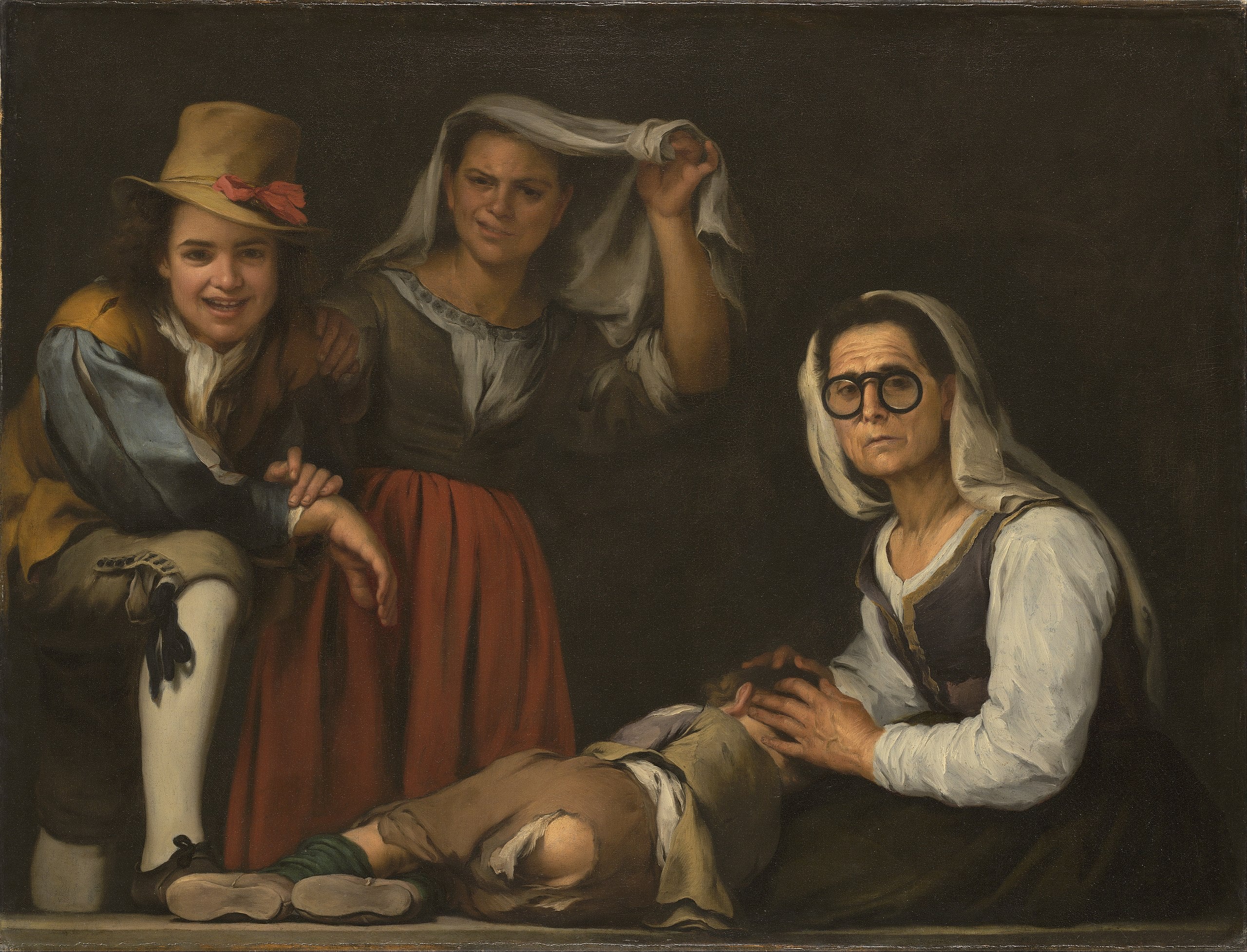 Quatre Figures sur l'escalier - Bartolomé Esteban Murillo