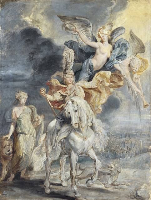 Portrait équestre de Marie de Médicis (1575-1642) et le triomphe de Juliers - Peter Paul Rubens