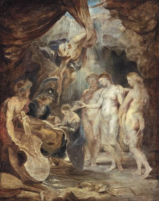 L'éducation de Marie de Médicis (étude) - Peter Paul Rubens