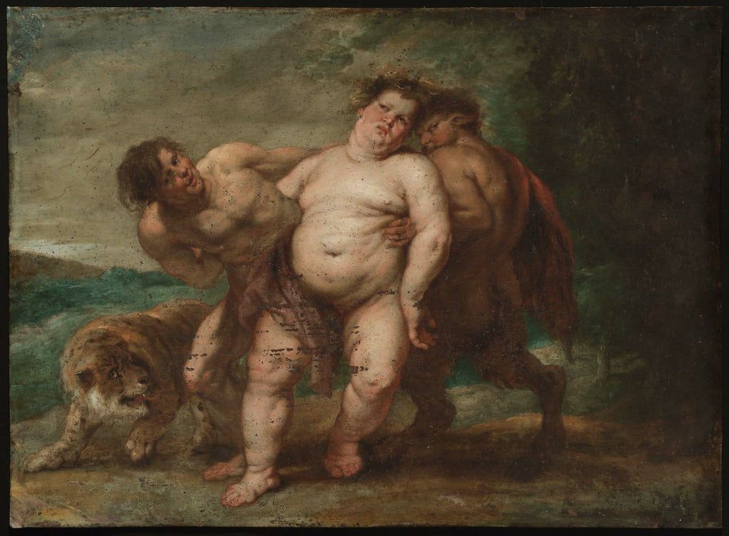 Drunken Bacchus with Faun and Satyr - Peter Paul Rubens