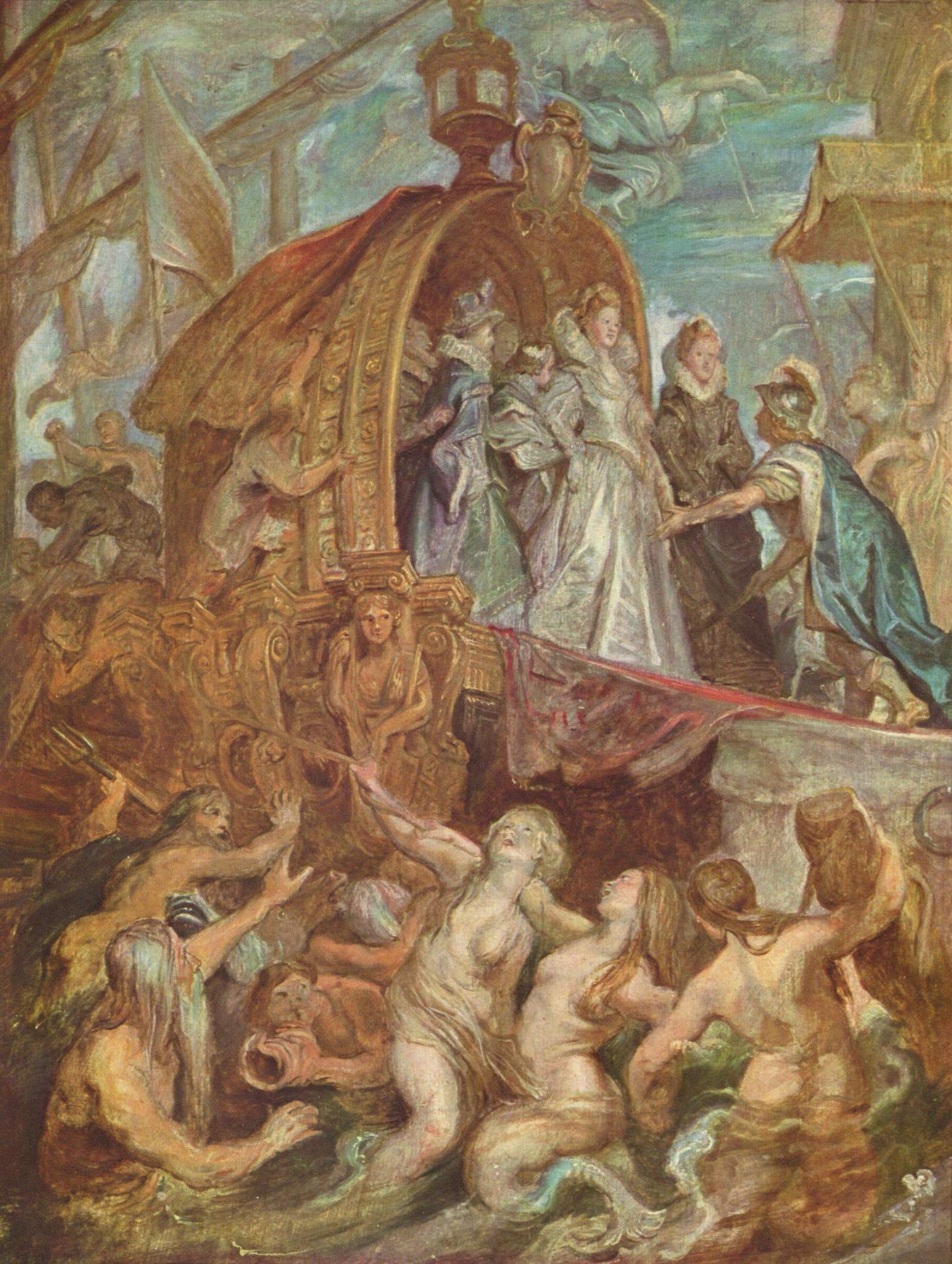 Le Débarquement à Marseille (Esquisse pour le cycle Médicis) - Peter Paul Rubens