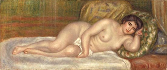 Reproduction du tableau « Femme nue couchée - Pierre-Auguste Renoir » par Alpha Reproduction en peinture à l’huile