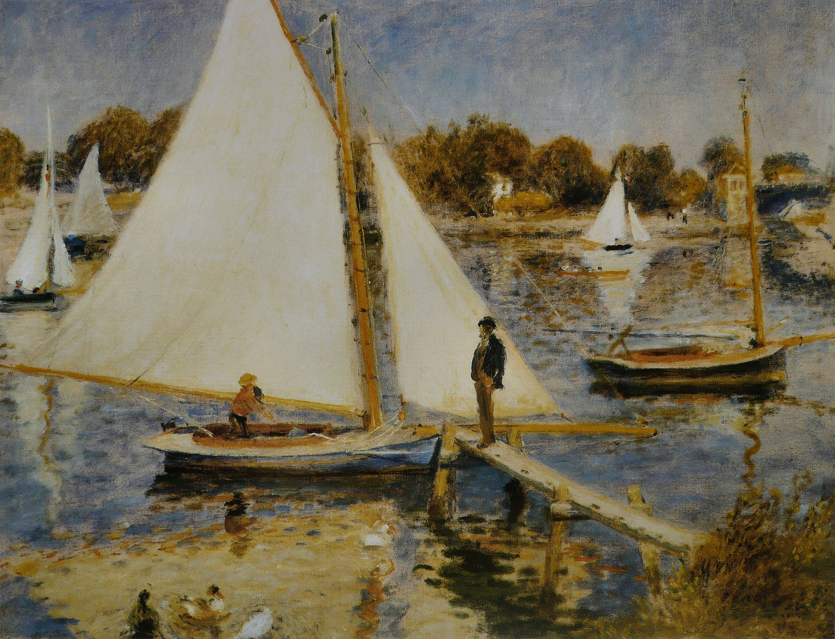 Reproduction du tableau ÂĢ La Seine à Argenteuil - Pierre-Auguste Renoir Âģ par Alpha Reproduction en peinture à lâhuile