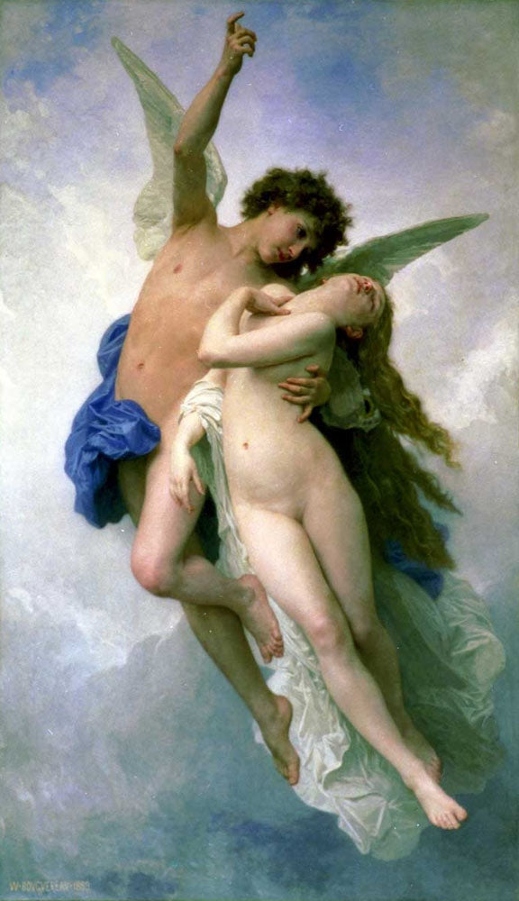 Reproduction du tableau ÂĢ PsychÊ et l'Amour - Bouguereau Âģ par Alpha Reproduction en peinture à lâhuile