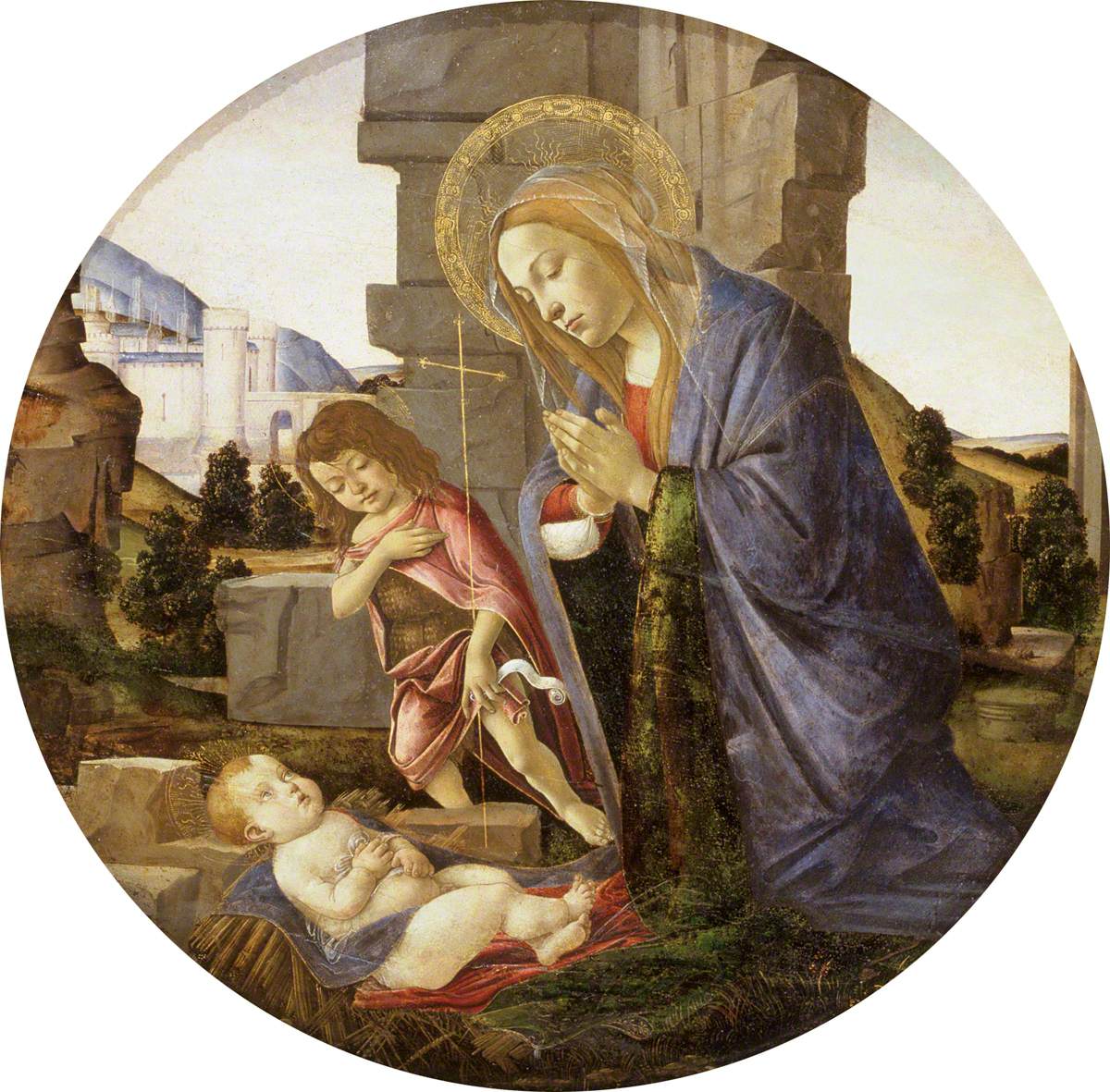The Virgin Adoring the Child with the Young Saint John - Sandro Botticelli