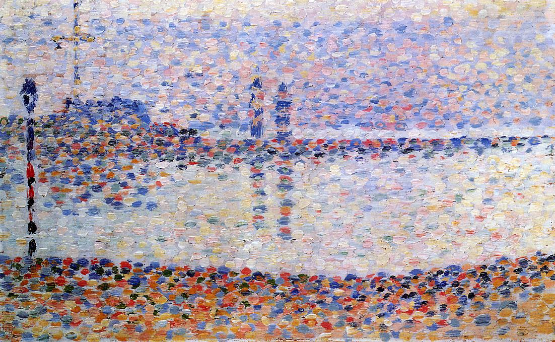 Reproduction du tableau ÂĢ Chenal de Gravelines - Georges Seurat Âģ par Alpha Reproduction en peinture à lâhuile