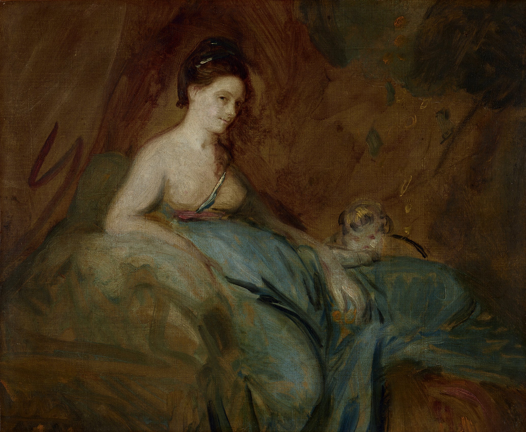 L'actrice Kitty Fisher dans le rôle de Danae - Joshua Reynolds