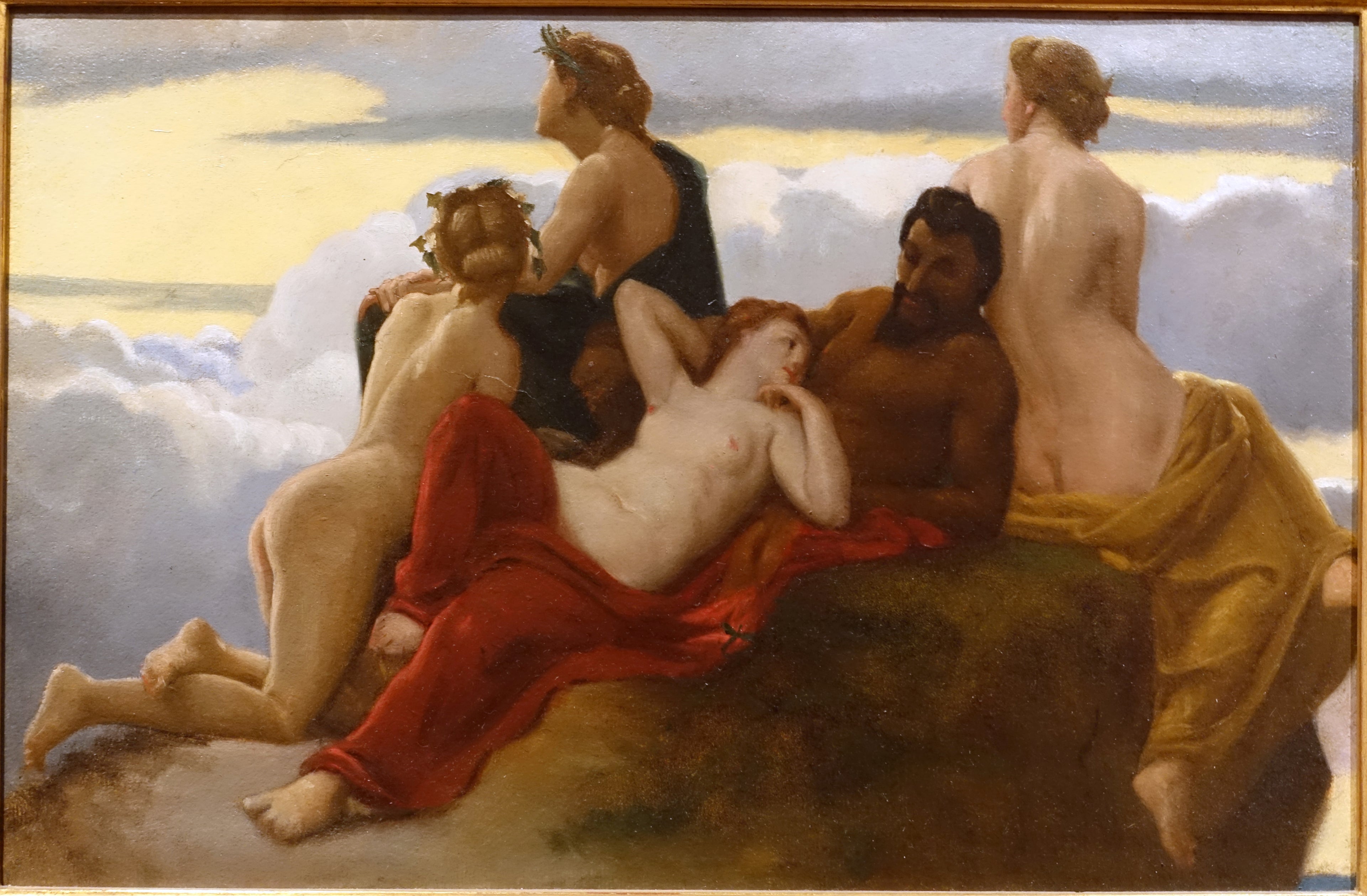 Reproduction du tableau ÂĢ Ãtude pour le plafond de l'OpÊra de Bordeaux - Bouguereau Âģ par Alpha Reproduction en peinture à lâhuile